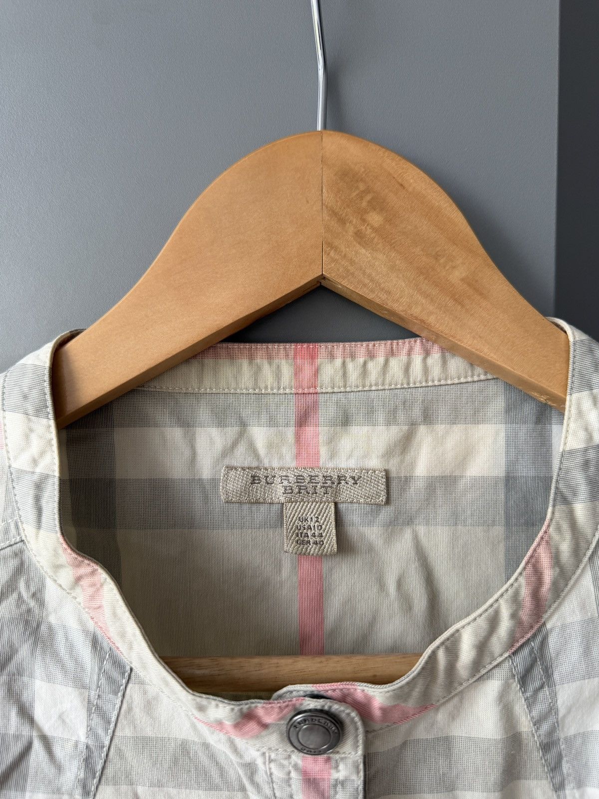 Burberry Burberry Brit Beige Nova Check Midi Dress Size M / US 6-8 / IT 42-44 - 3 Thumbnail
