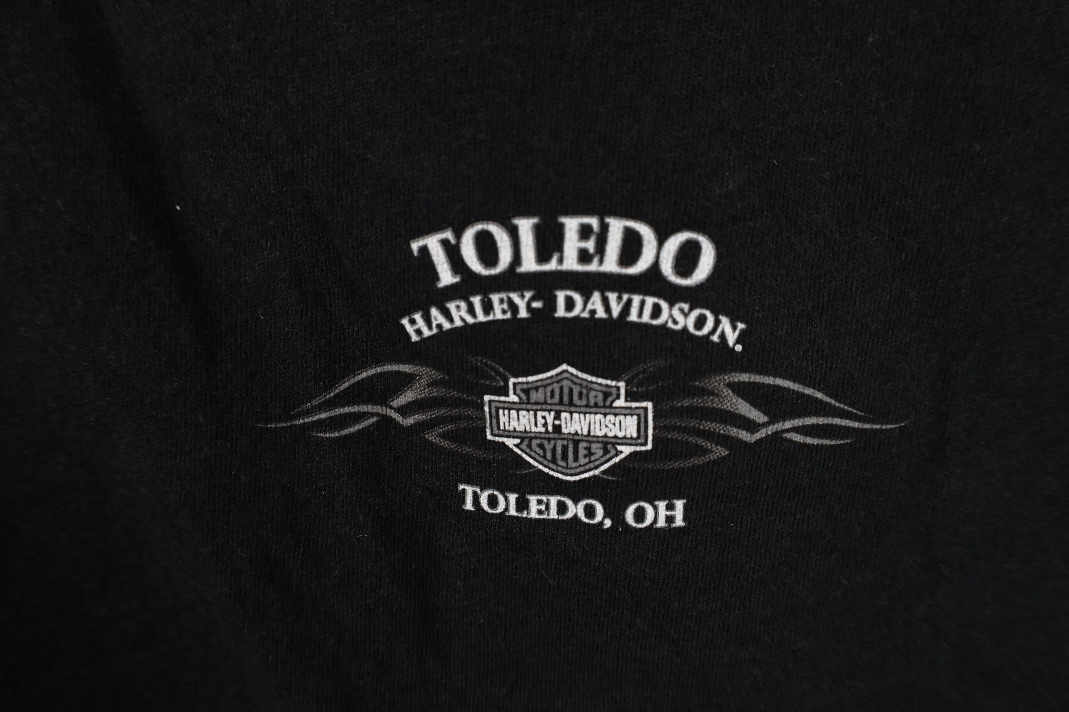 Harley Davidson × Vintage Vintage Y2K Harley Davidson Tribal Scoop Neck T-Shirt Size L / US 10 / IT 46 - 9 Thumbnail