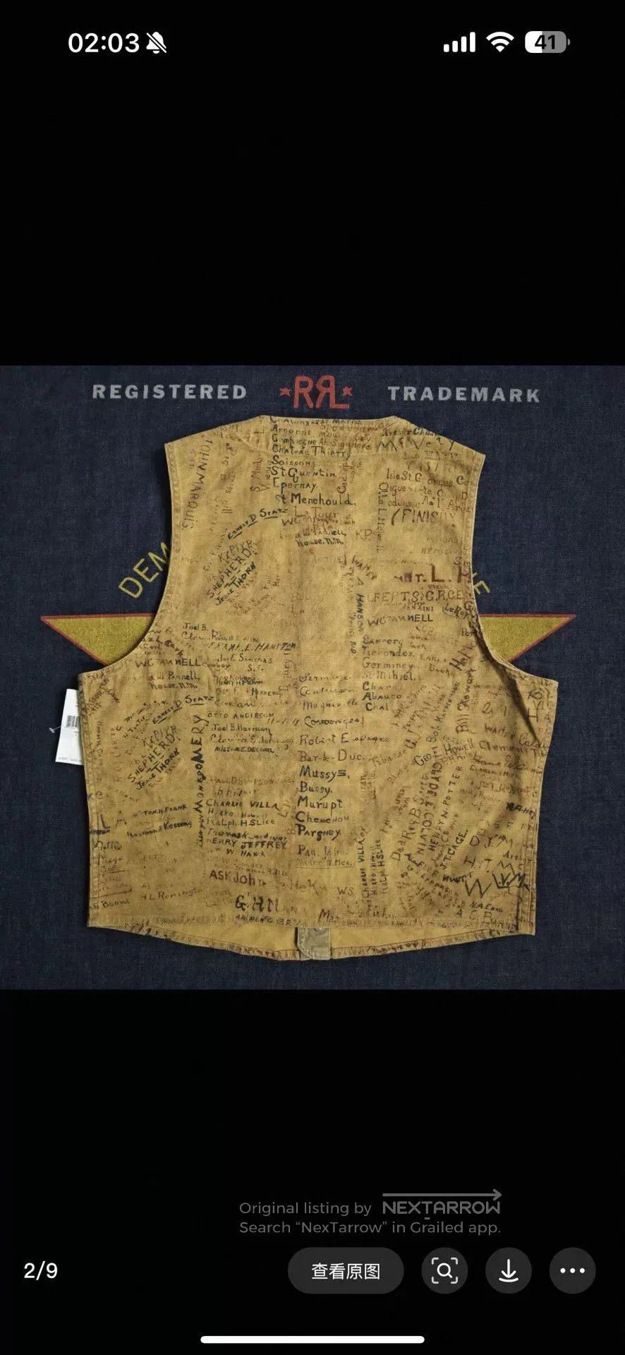 RRL Ralph Lauren limited edition rrl souvenir vest. Size US L / EU 52-54 / 3 - 2 Thumbnail
