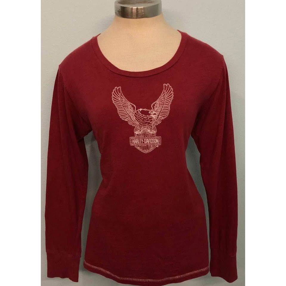 Harley Davidson Harley Davidson Shirt Large Women Embroidered Design Size L / US 10 / IT 46 - 1 Thumbnail