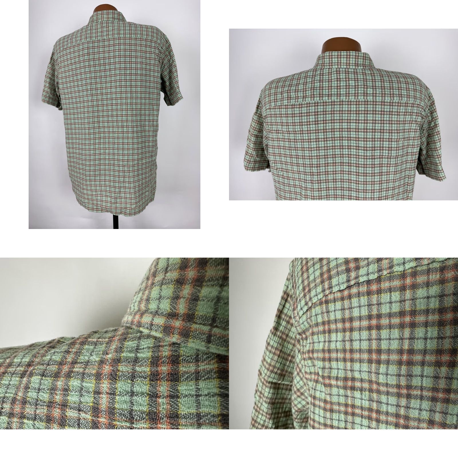 Patagonia Patagonia Shirt Men Large Organic Cotton Gauze Mint Plaid Outdoors Travel Casual Size US L / EU 52-54 / 3 - 8 Thumbnail