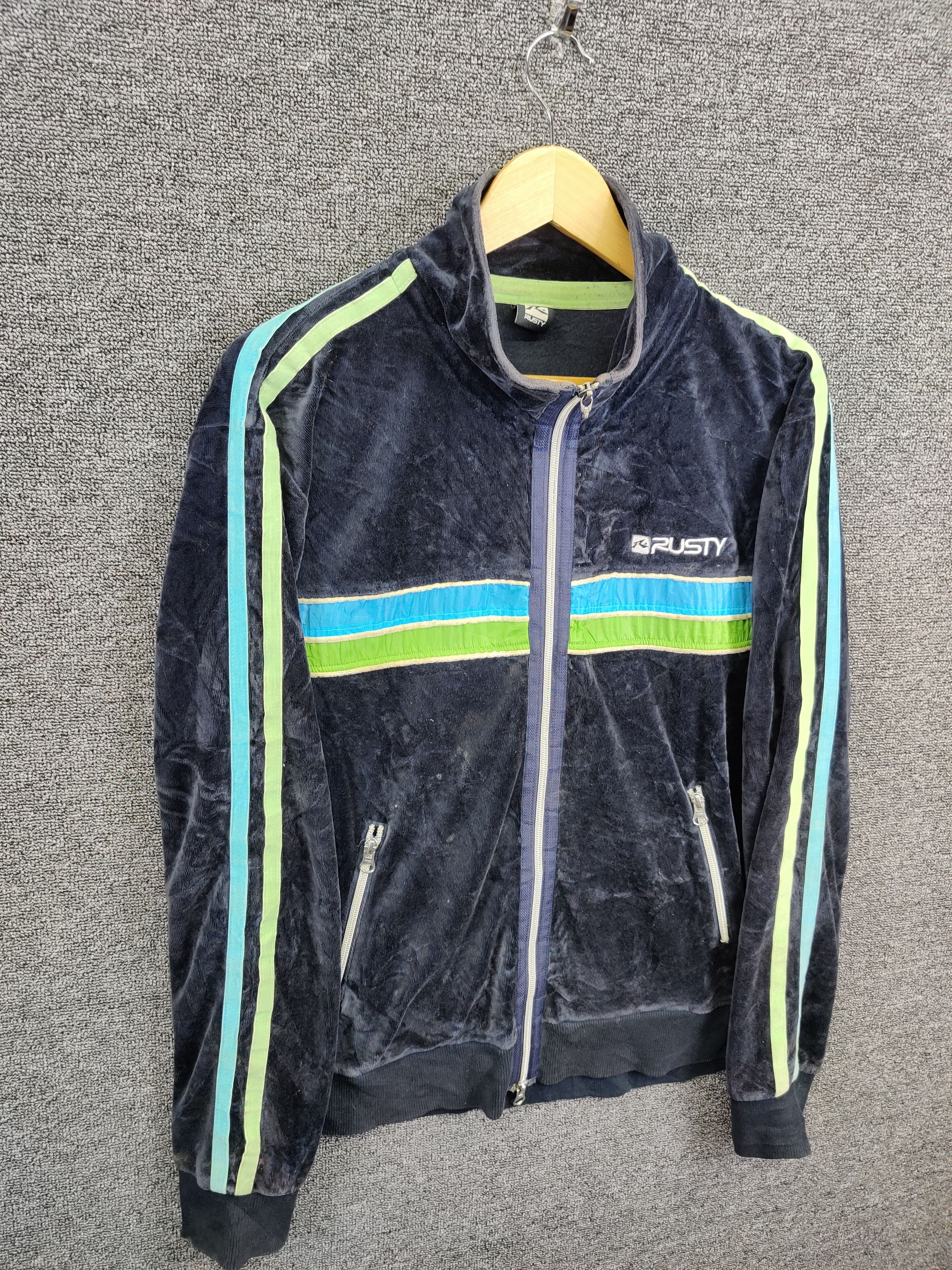 Rusty Vintage Rusty Velvet Sweater Track Jacket Size US L / EU 52-54 / 3 - 5 Thumbnail
