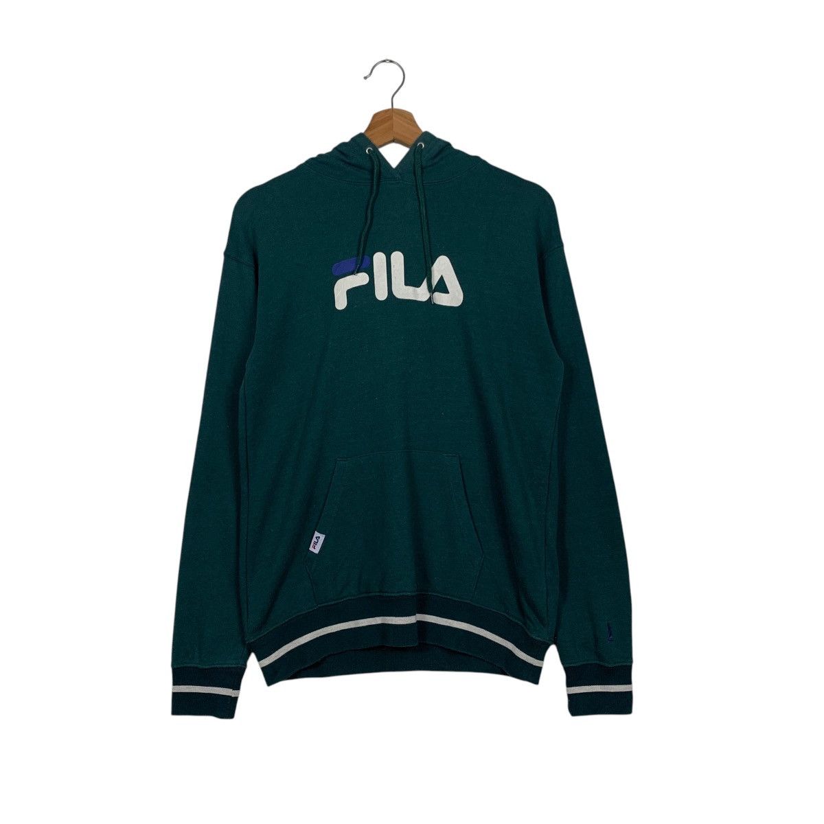 Fila FILA Big Logo Pullover Green Hoodie Sweatshirt #1771-C78 Size US S / EU 44-46 / 1 - 10 Thumbnail