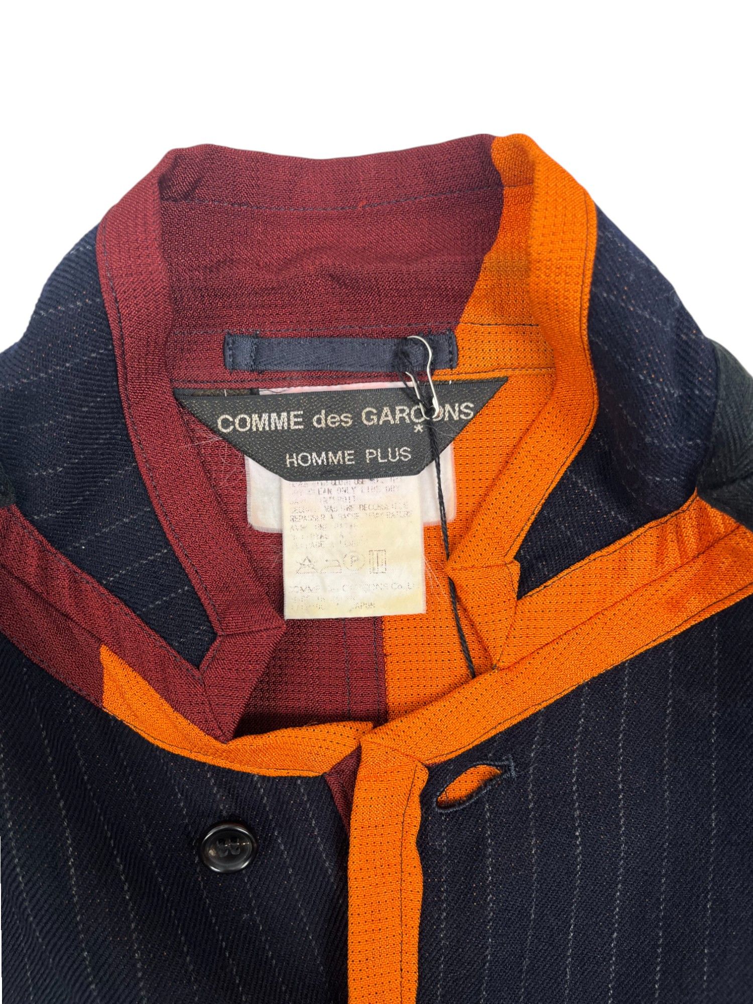 Comme des Garcons Homme Plus S/S 2001 Multicolor Striped Wool Blue Blazer Size US S / EU 44-46 / 1 - 9 Thumbnail