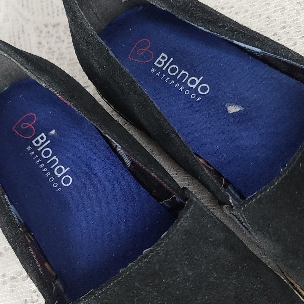 Blondo Blondo leather black waterproof slip on boat shoes size 9.5 Size US 9.5 / IT 39.5 - 3 Thumbnail