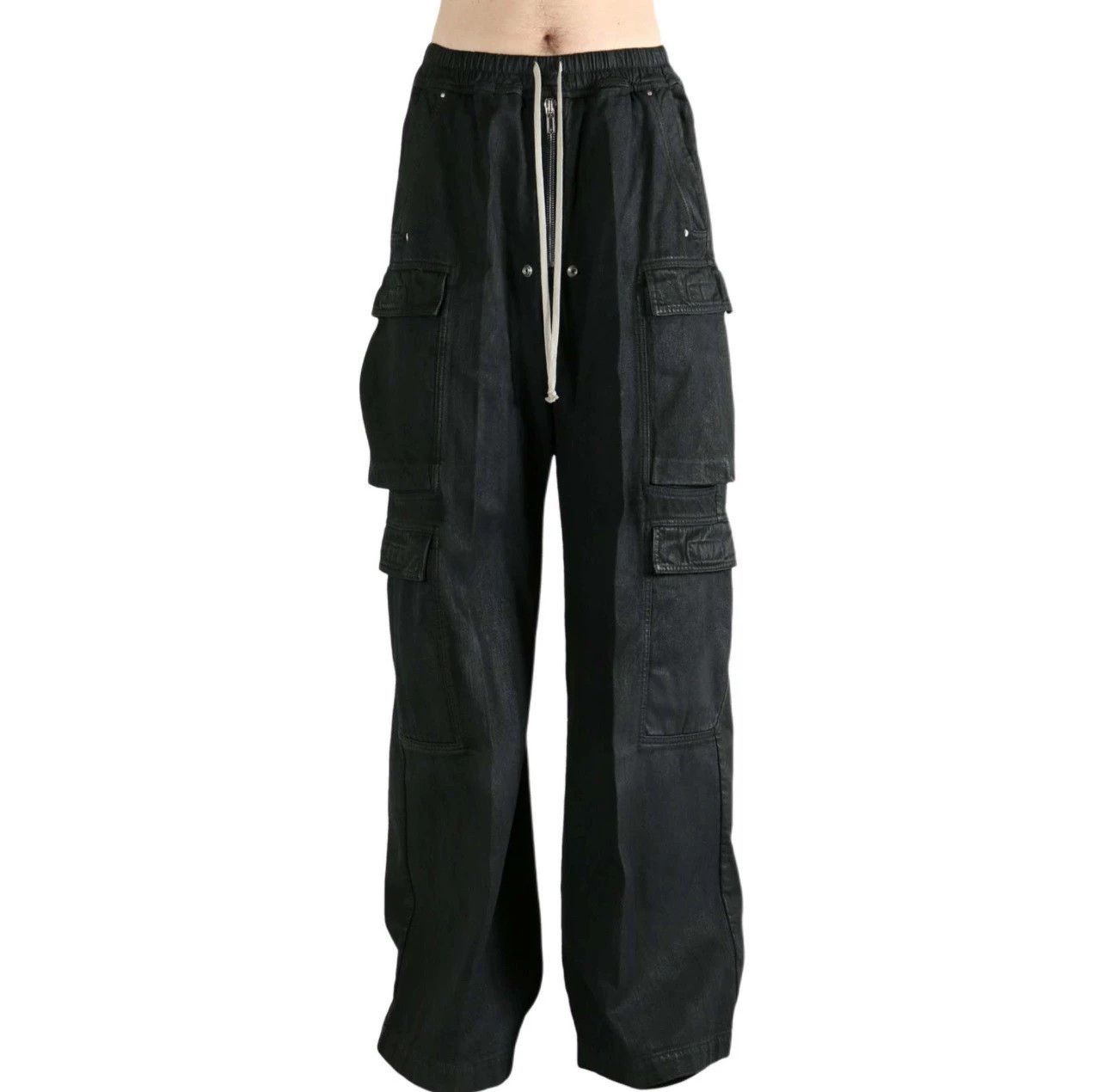 Rick Owens 【Rickowens drkshdw】RO runway style waxed wide-leg trousers Size US 33 - 6 Thumbnail