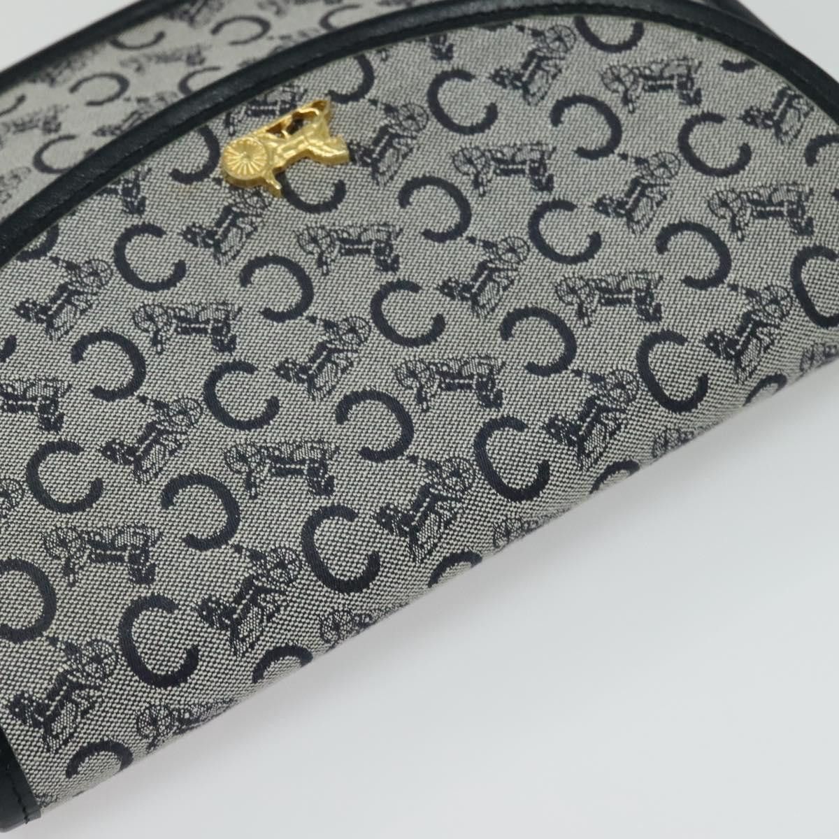 Celine CELINE C Sulky Shoulder Bag Canvas Navy Gold Size ONE SIZE - 6 Thumbnail