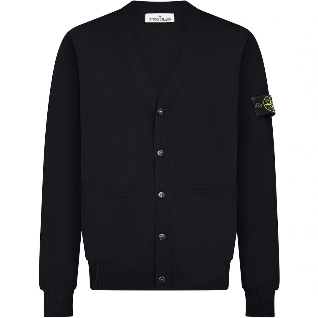 Stone Island o1g2r1mq0526 Patch Wool Cardigan in Black Size US S / EU 44-46 / 1 - 1 Thumbnail