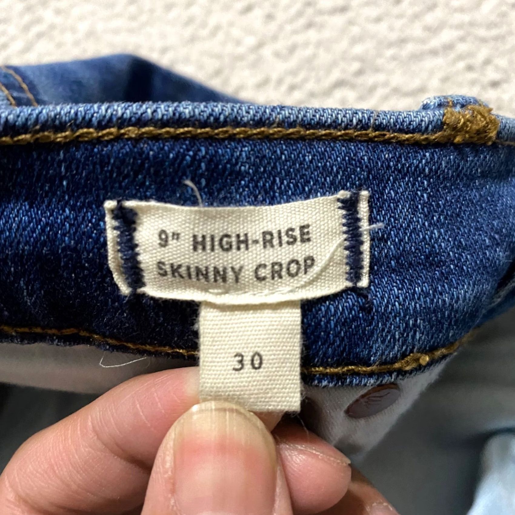 Madewell Madewell Jeans Womens 30 Blue Denim High Rise Skinny Crop Distressed Curvy Jeans Size 30" / US 8 / IT 44 - 4 Thumbnail