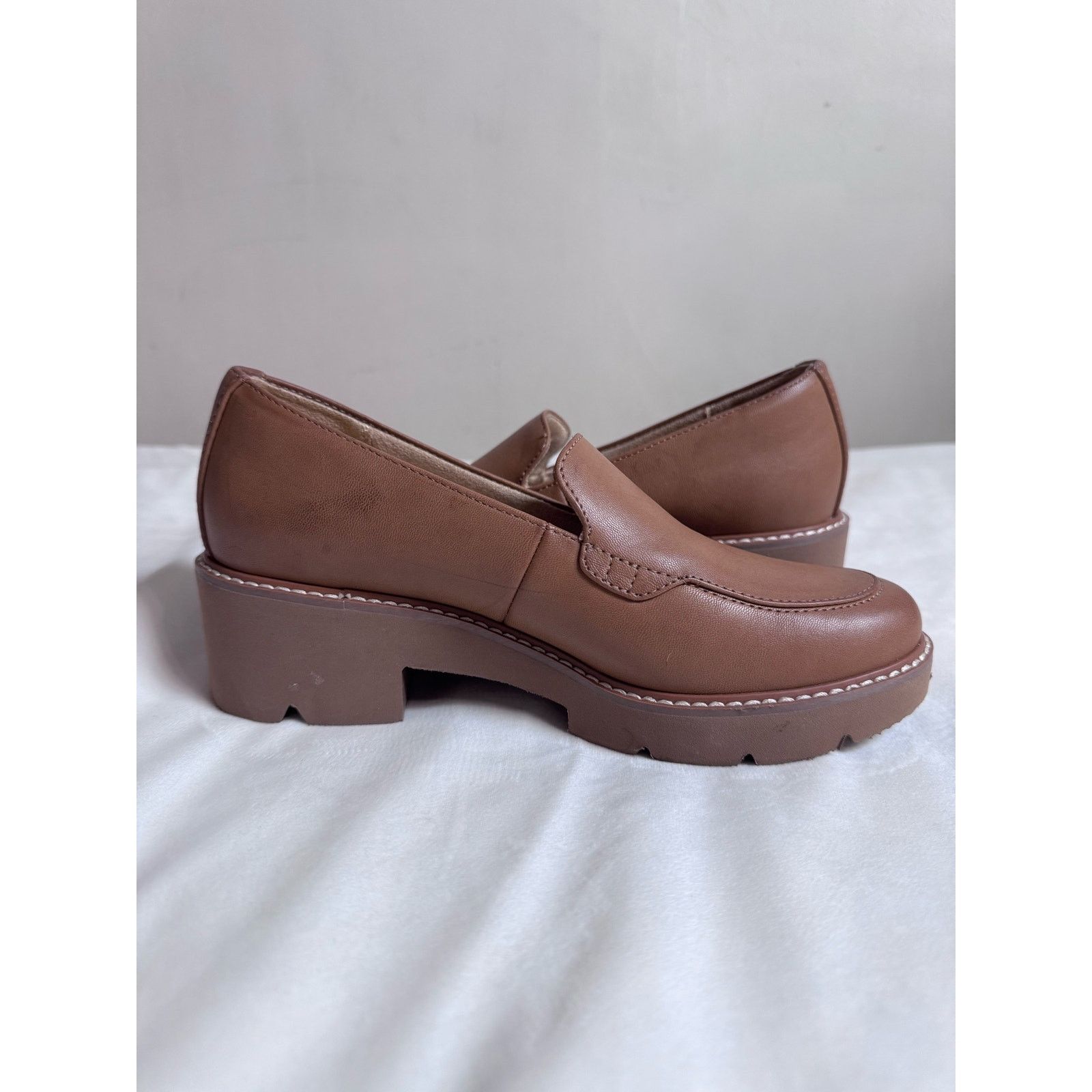 Unknown London Naturalizer Cabaret Lug Soles Cognac Brown Leather Shoes Size US 5.5 / IT 35.5 - 4 Thumbnail