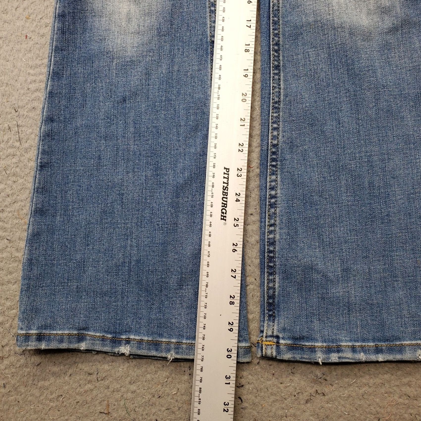 Vintage Aéropostale Womens Jeans 0 Blue Denim Faded Medium Wash High Rise Flared Leg Size 25" / US 0 / IT 36 - 4 Thumbnail