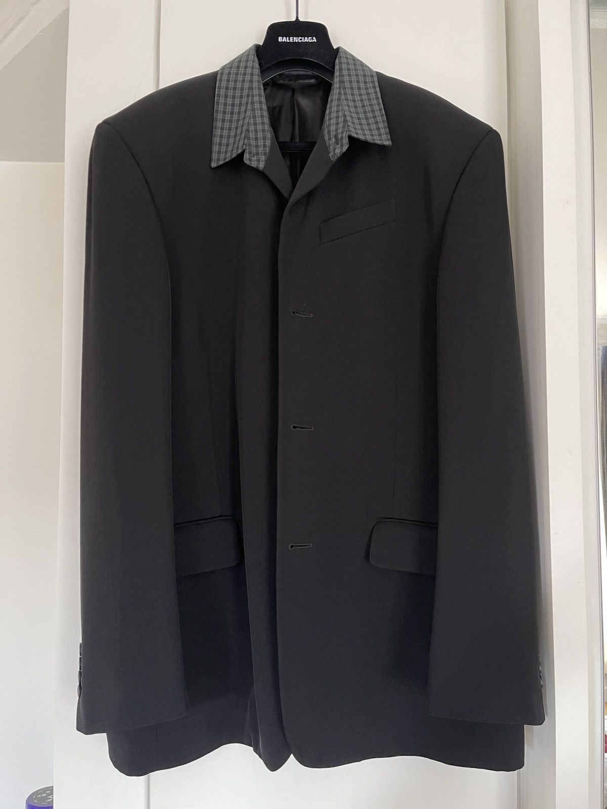Balenciaga Balenciaga Blazer w checked collar Size 46R - 7 Thumbnail