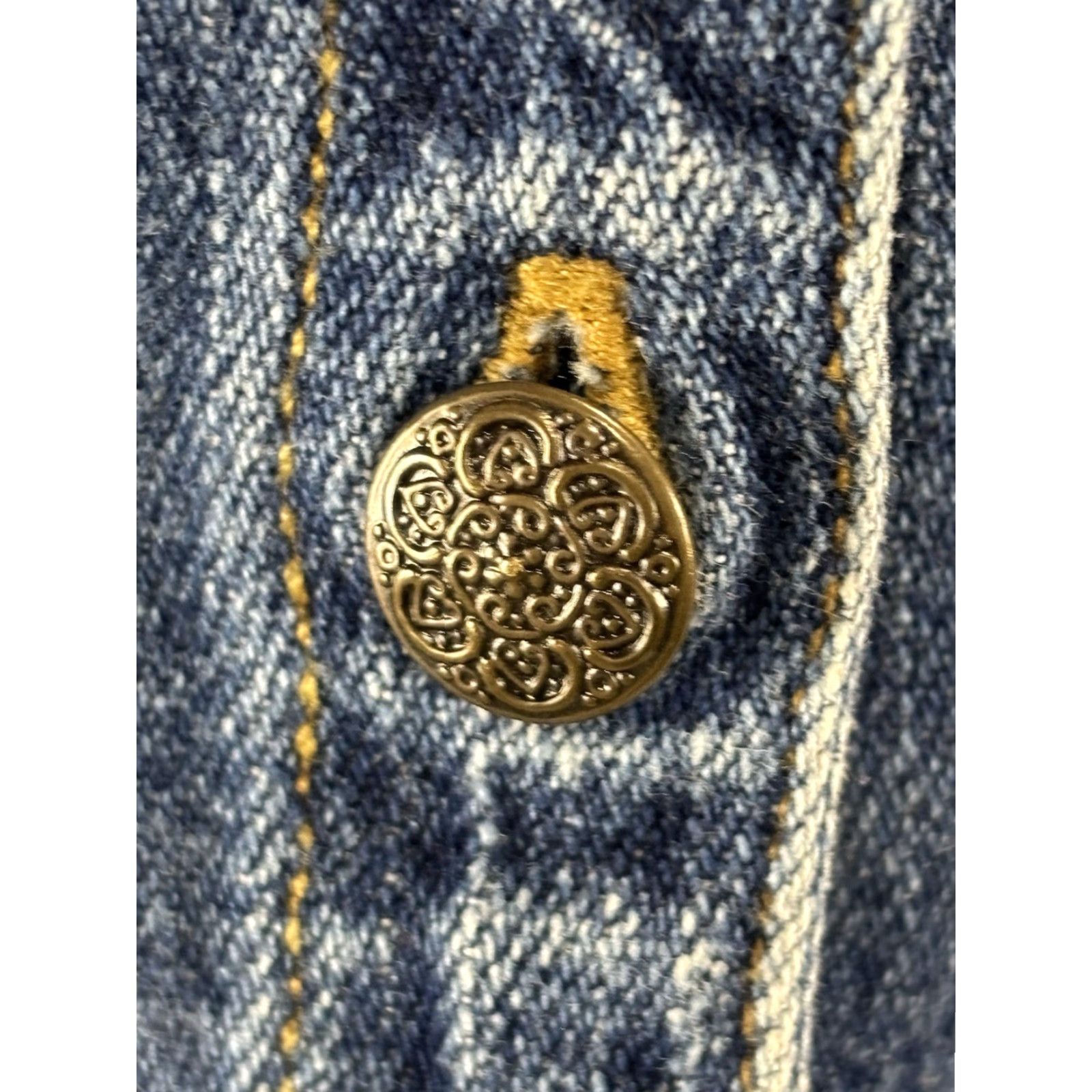 Vintage VINTAGE Bryn Connelly Denim Maxi Jumper Dress Teacher 6P Blue 1990s Petite Casual Size M / US 6-8 / IT 42-44 - 7 Thumbnail