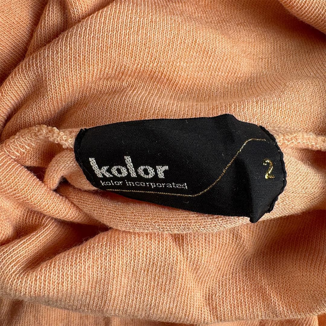 Kolor Kolor Mixed Fabric Knit Short Sleeve Turtle Neck Top (2 - M) Size M / US 6-8 / IT 42-44 - 3 Thumbnail