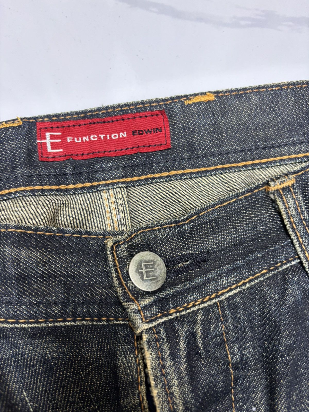 Undercover Rusty Edwin Function Baggy Jeans Mud Wash Denim Loose Size US 31 - 10 Thumbnail
