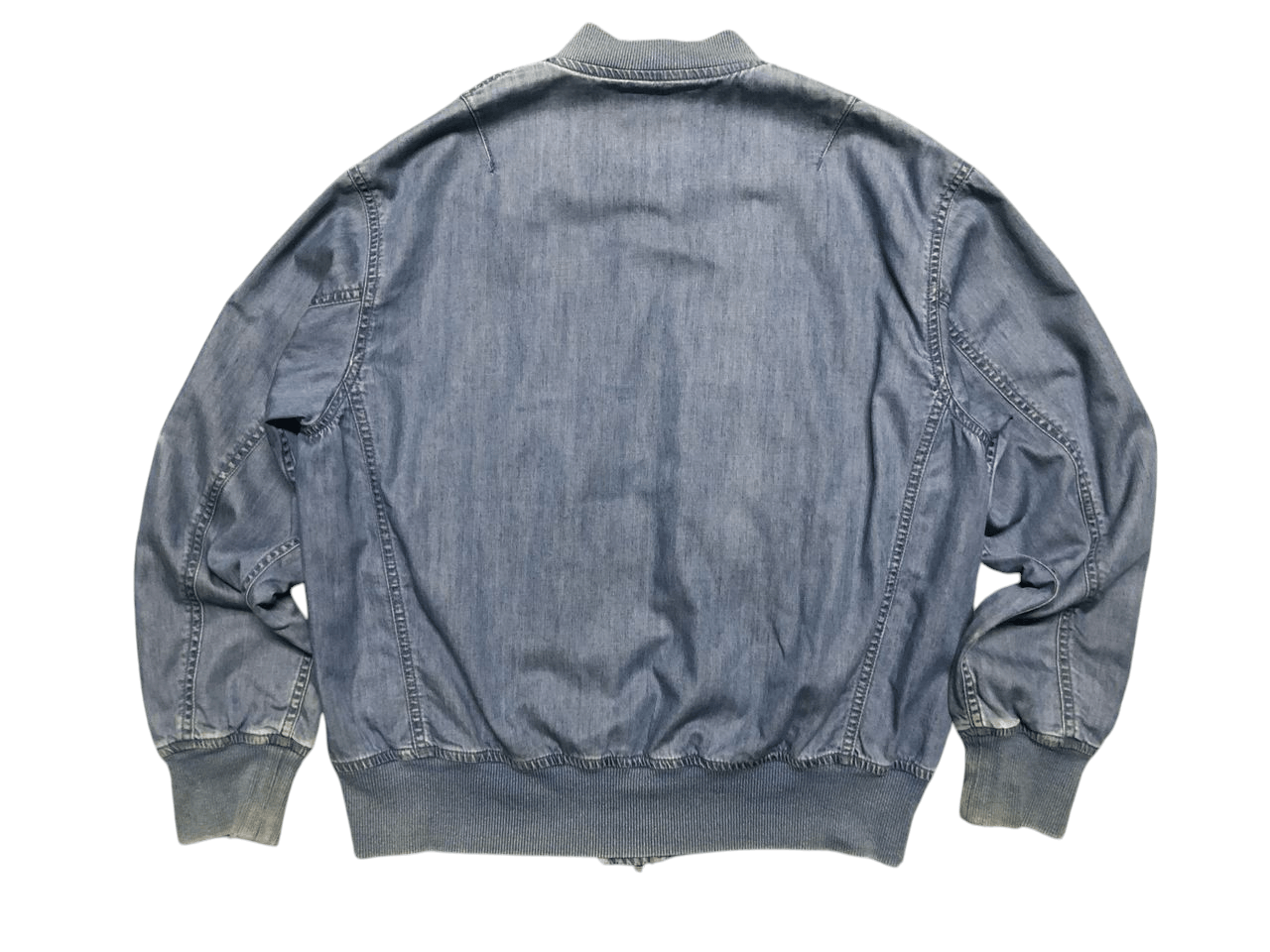 Beams Plus BEAMS CHAMBRAY DENIM BOMBER JACKET DISTRESSED Size US S / EU 44-46 / 1 - 2 Thumbnail