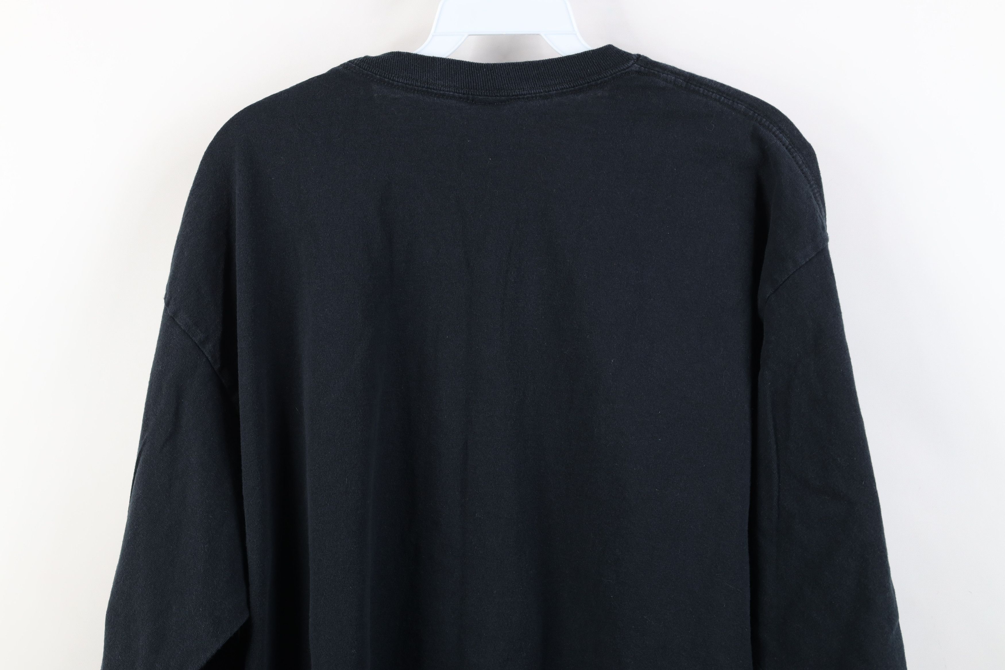 Vintage Vintage 90s Y2K Streetwear Cotton Long Sleeve T-Shirt Black Size US XL / EU 56 / 4 - 9 Thumbnail