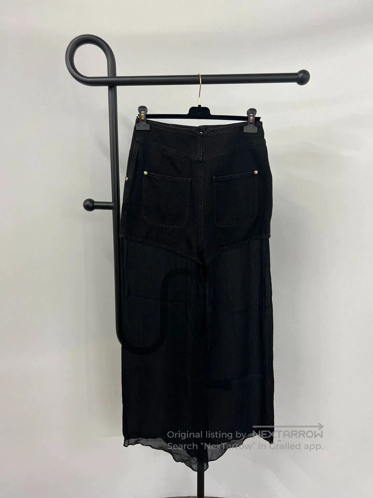 Chanel Chanel Black Denim Silk Wide. Size 28" / US 6 / IT 42 - 3 Thumbnail