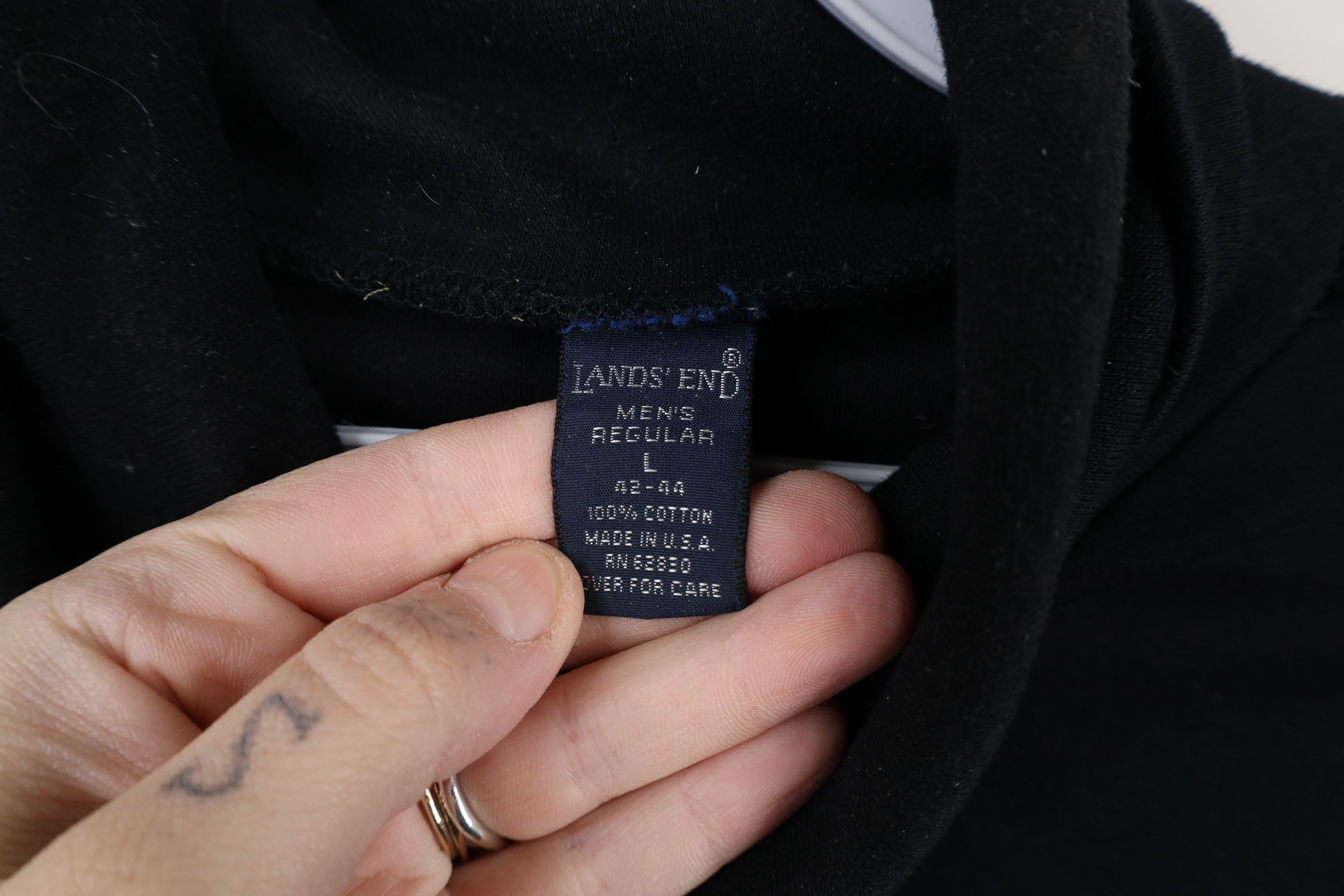 Lands' End × Vintage Vintage 90s Lands End Long Sleeve Turtleneck T-Shirt USA Size US L / EU 52-54 / 3 - 6 Thumbnail