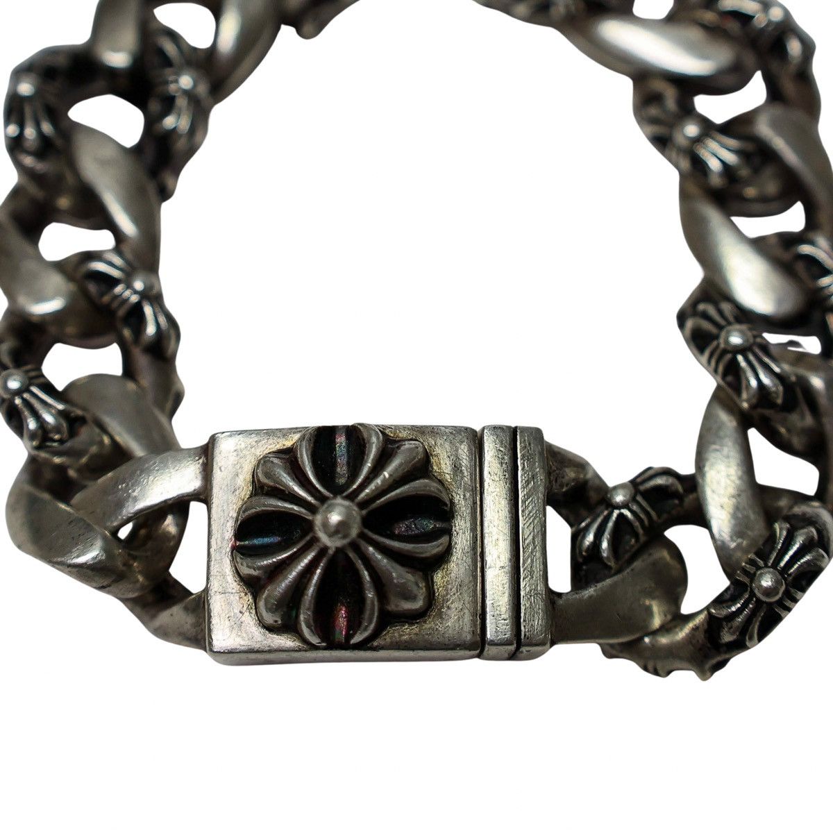 Chrome Hearts Chrome Hearts large Fancy Link Plus Cross Box ID bracelet Size ONE SIZE - 3 Thumbnail