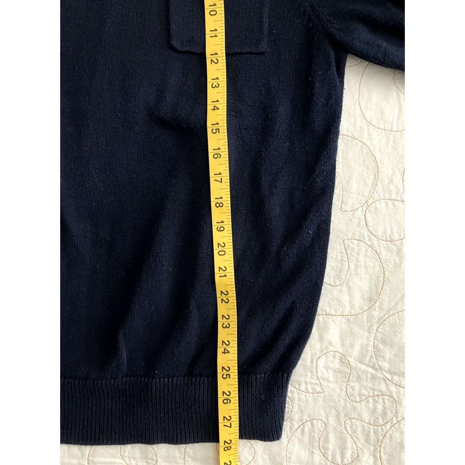 Banana Republic Banana Republic Sweater Mens M Navy Blue Mock Neck Button Henley Pockets Knit Cotton Regular Long Sleeve Size US M / EU 48-50 / 2 - 3 Thumbnail