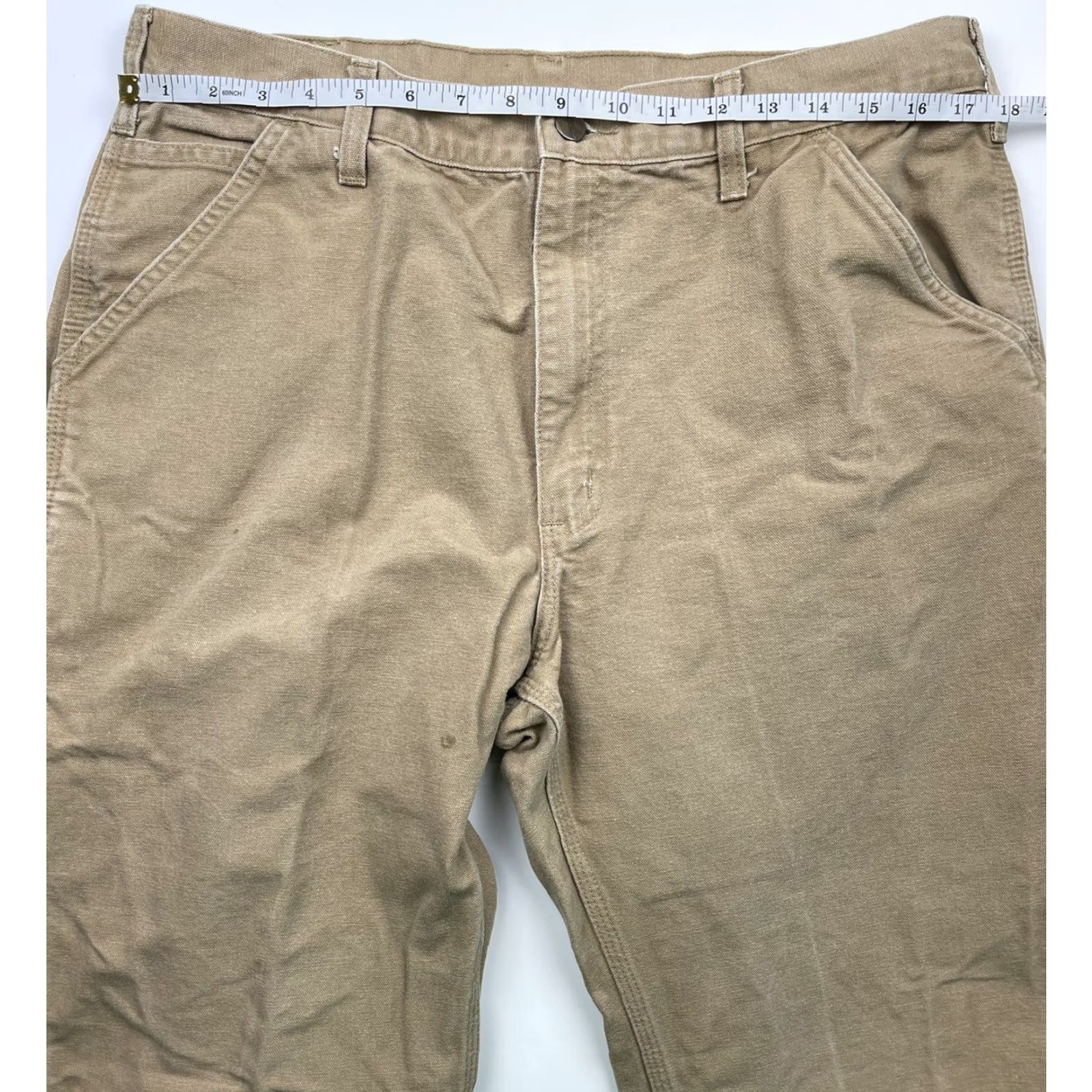 Carhartt VINTAGE Carhartt B11 Canvas Carpenter Work Pants Logo Brown 34x34 Outdoor Mens Size US 34 / EU 50 - 4 Thumbnail