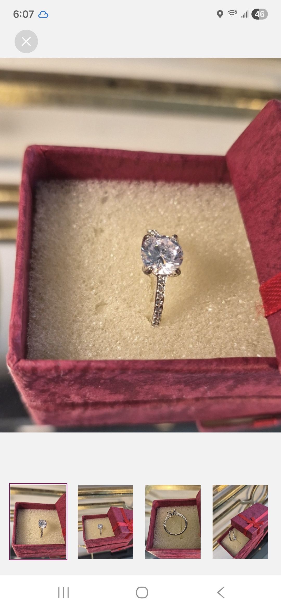 Other Round Clear Stone Pavé Band Ring-Cubic Zirconium Size ONE SIZE - 1 Thumbnail