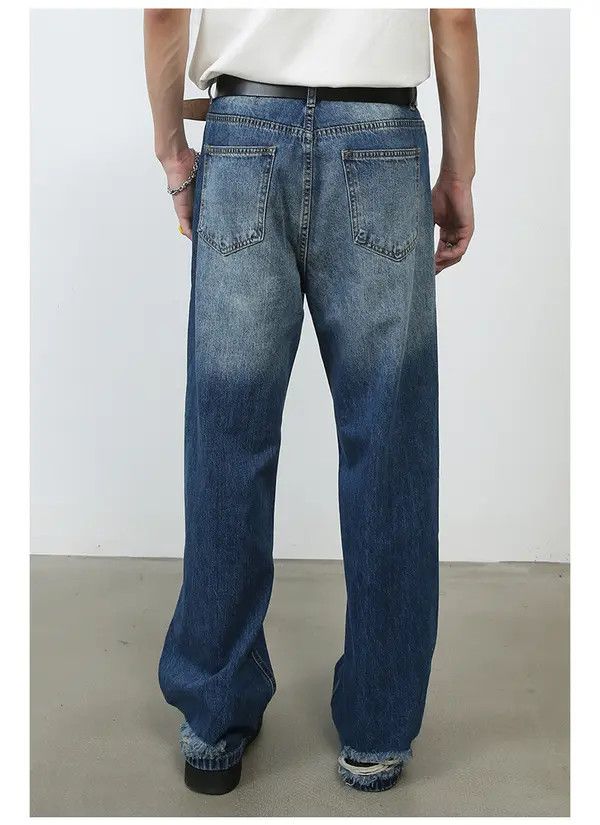 Japanese Brand Vintage hiphop high street loose straight jeans for men Size US 32 / EU 48 - 6 Thumbnail