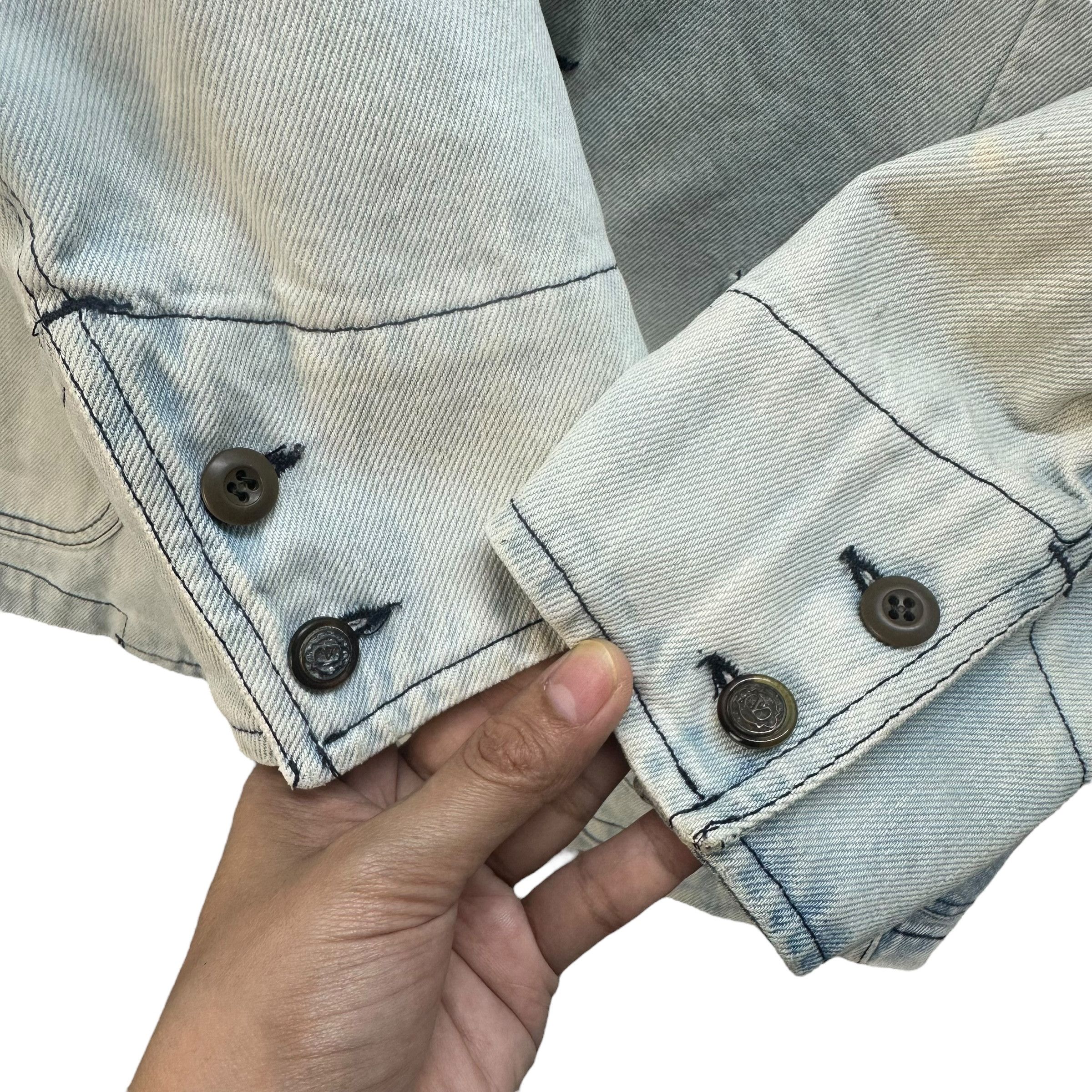 Vintage Valentino Garavani Jeans Washed Denim Casual Jacket #A7-0173 Size US M / EU 48-50 / 2 - 10 Thumbnail