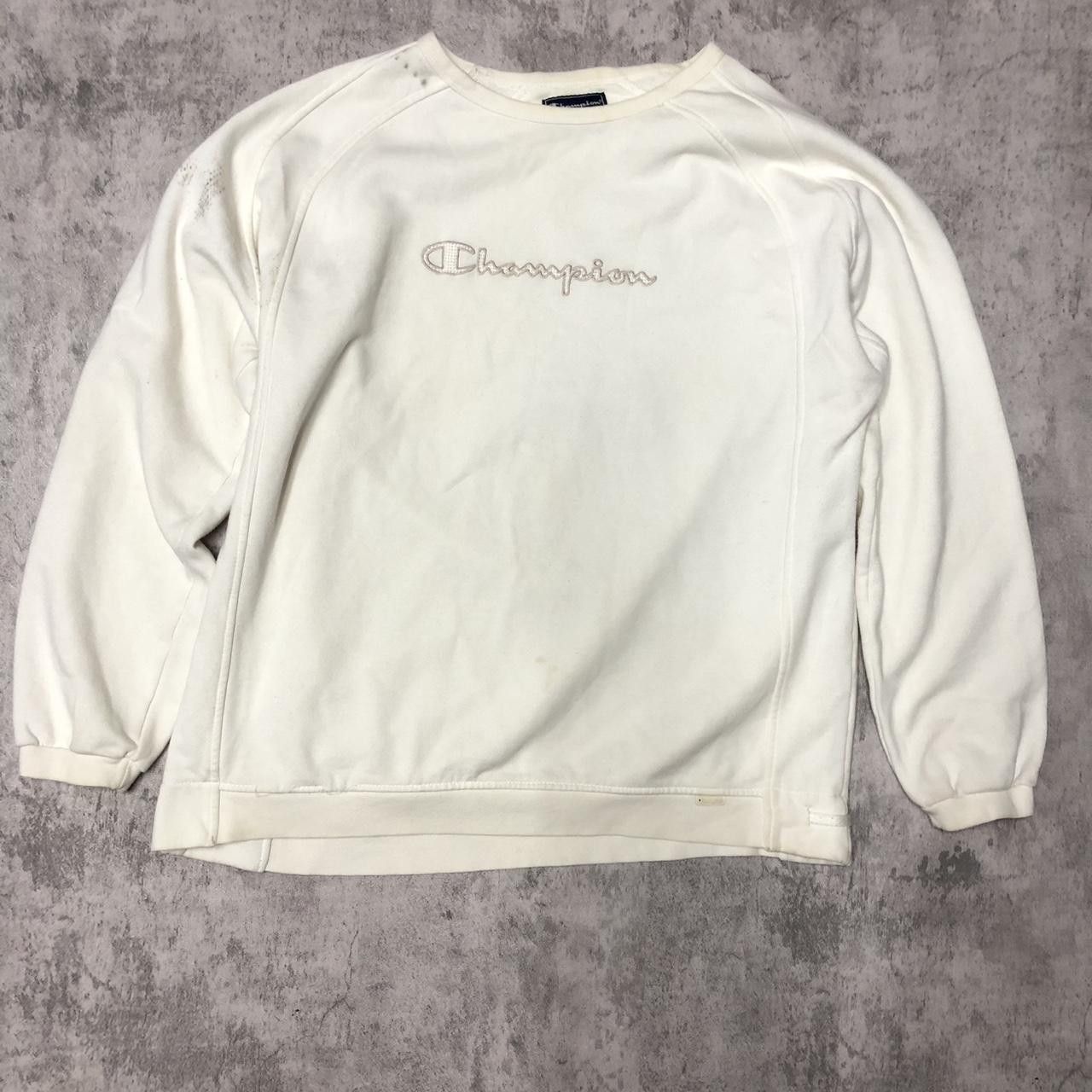Champion White Champion sweatshirt with a small stain Size XL / US 12-14 / IT 48-50 - 1 Thumbnail