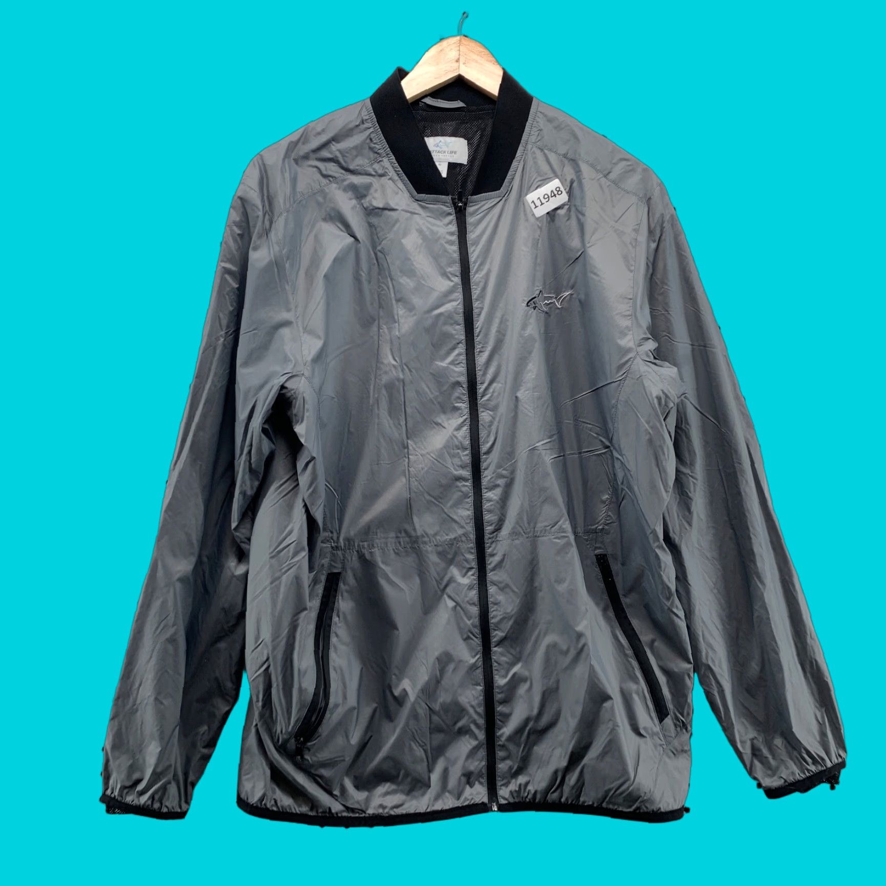 Logo 7 Greg Norman Windbreaker Jacket Mens M Gray Full Zip Logo Top Attack Life M Size US M / EU 48-50 / 2 - 1 Thumbnail