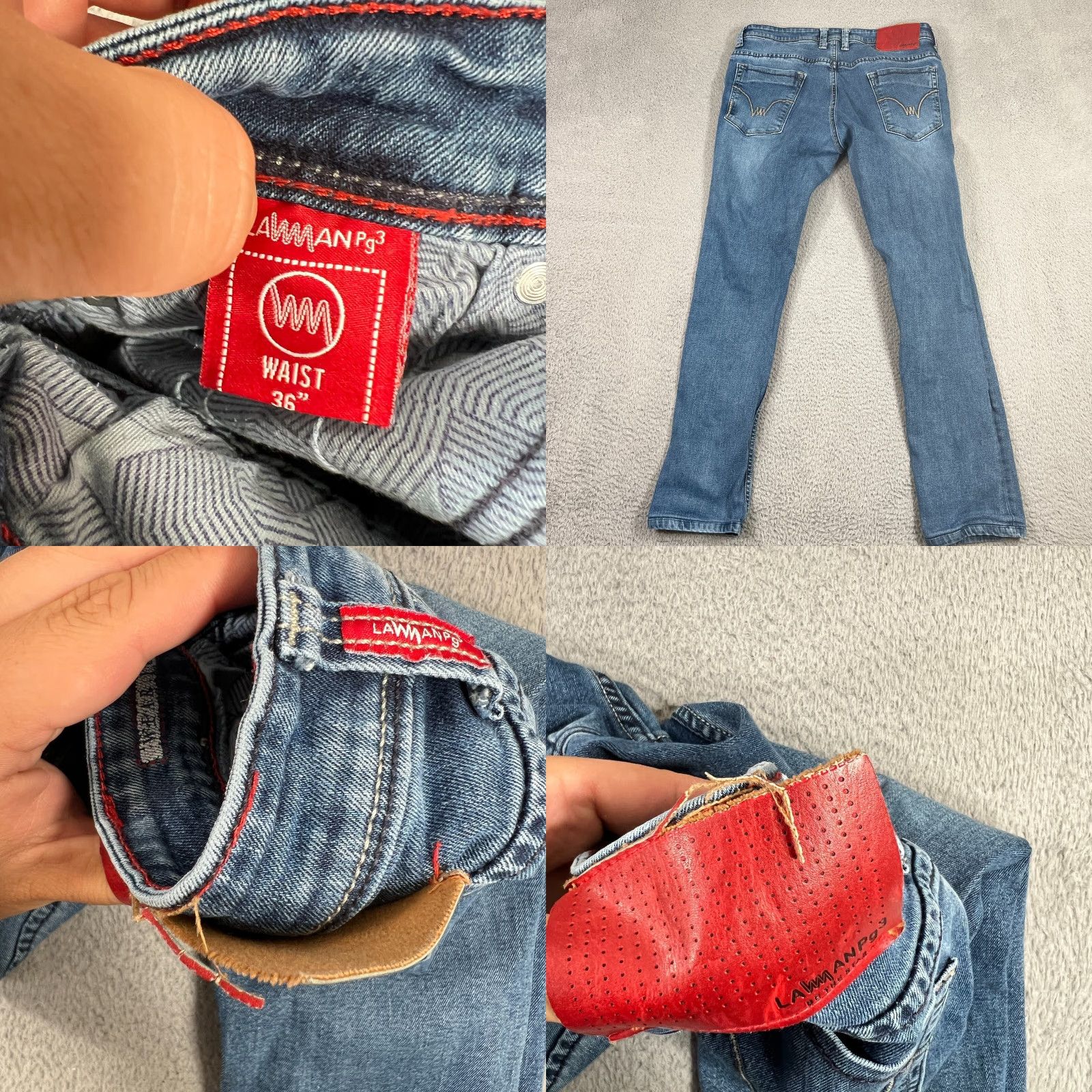 Vintage VINTAGE Lawmanpg3 Men's Jeans 36 Waist Black Regular Fit Belt Loops Zip Fly 30-Inch Inseam Size US 36 / EU 52 - 8 Thumbnail