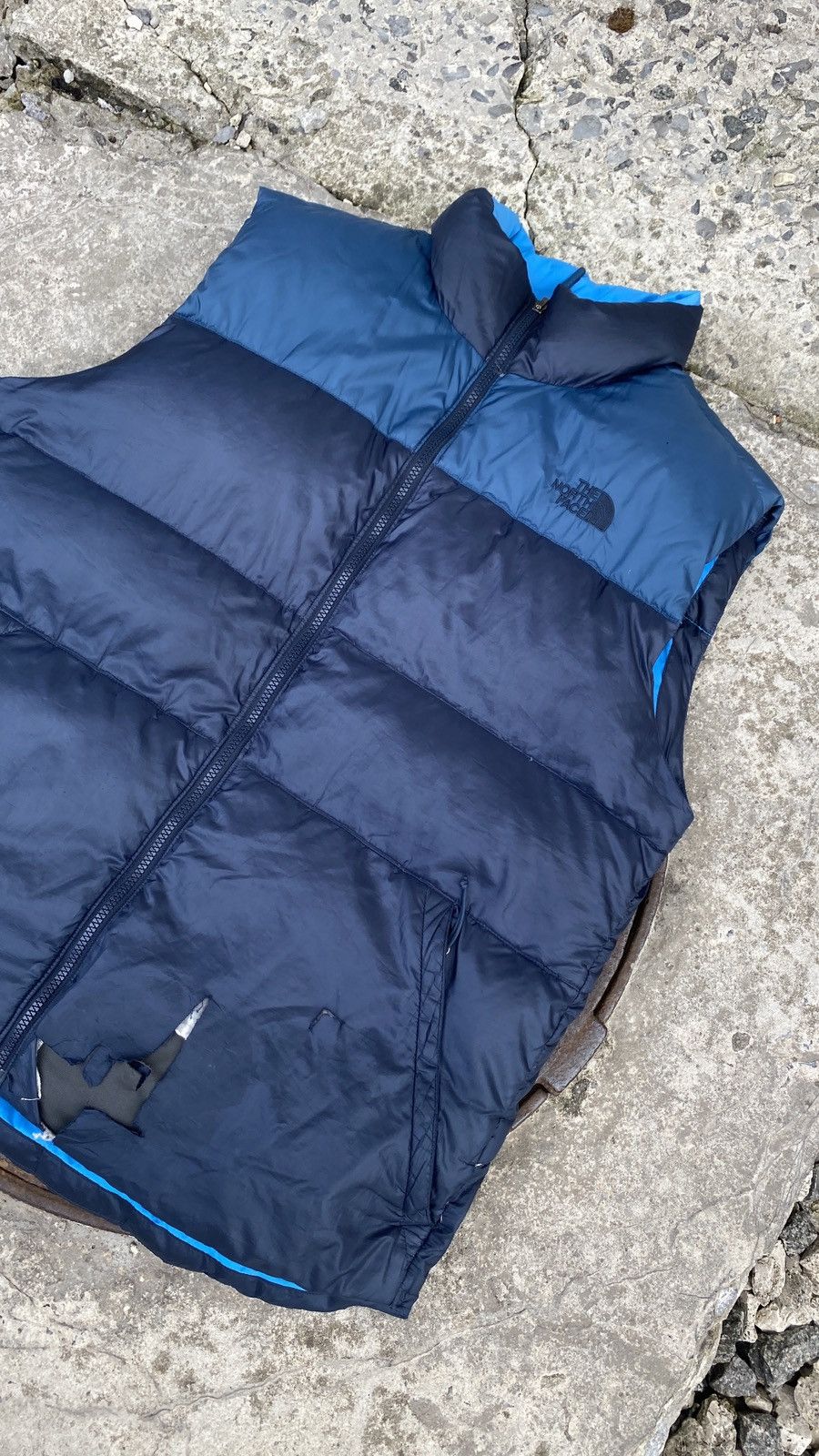 The North Face × Vintage Vintage The North Face Retro Nuptse Puffer Vest Distressed Size US L / EU 52-54 / 3 - 4 Thumbnail