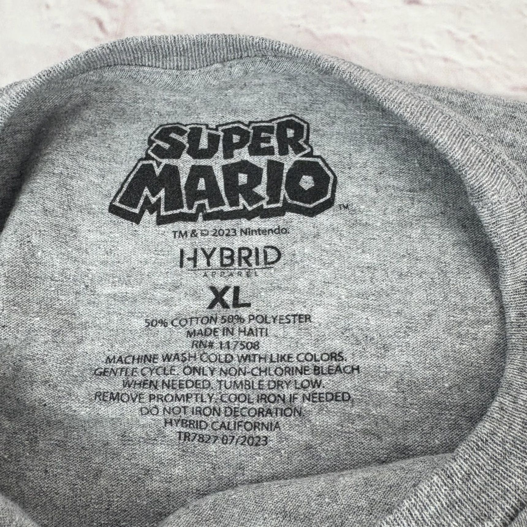 Vintage Super Mario Shirt Mens XL Gray Graphic Tee Nintendo Characters Size US XL / EU 56 / 4 - 3 Thumbnail