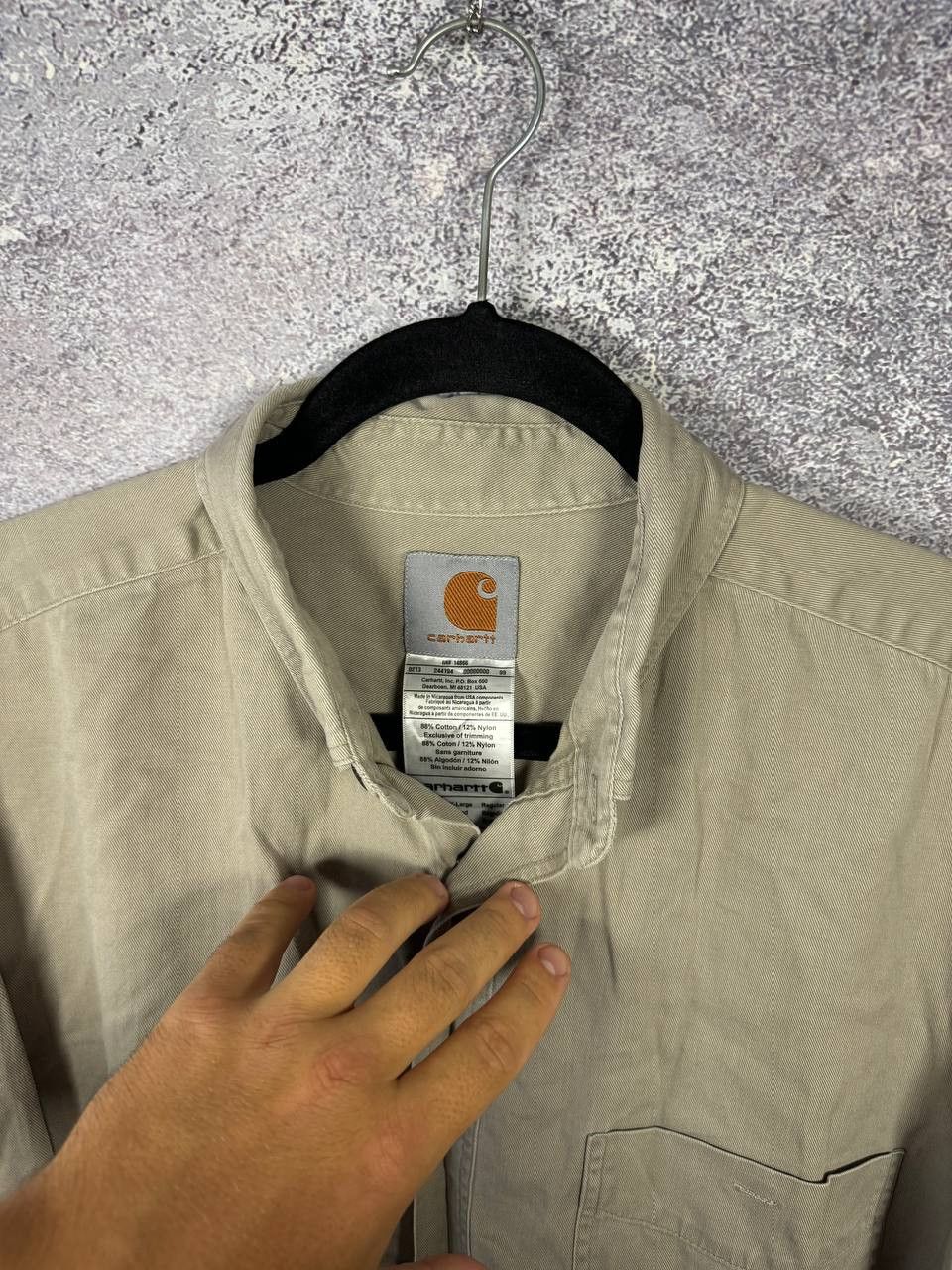 Carhartt RARE Vintage Carhartt Khaki Shirt Men's XL Size Size US XL / EU 56 / 4 - 6 Thumbnail