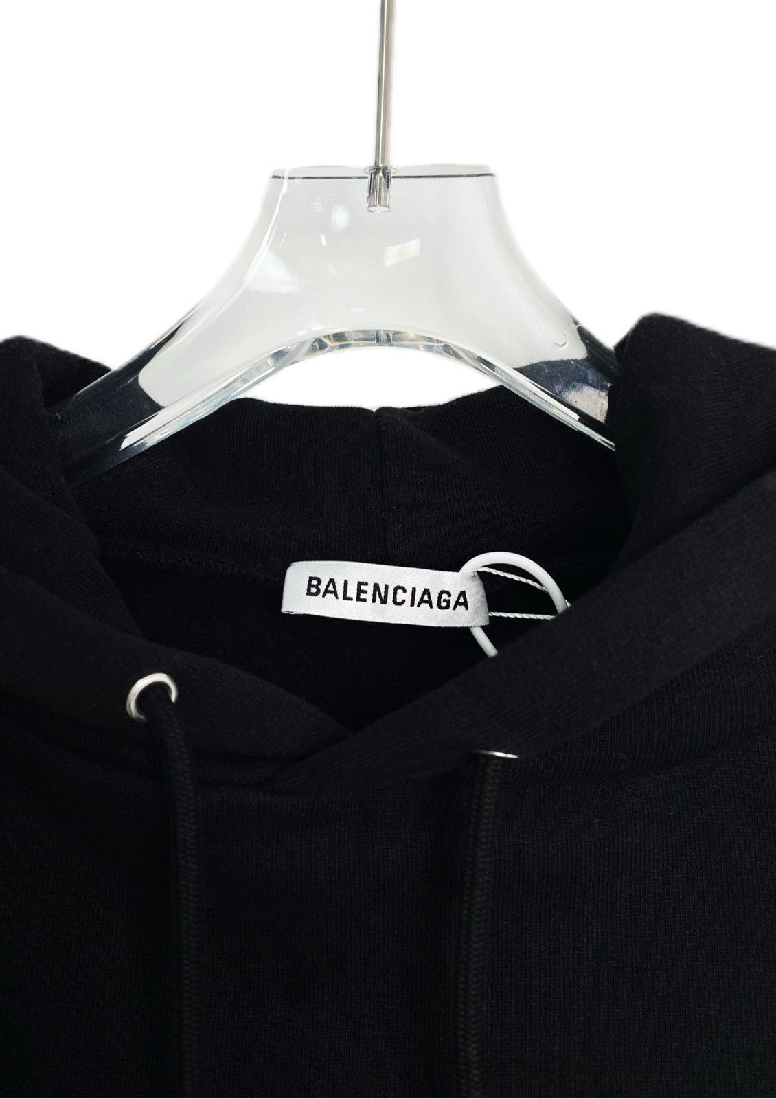 Balenciaga Balenciaga Black Logo Embroidered Hooded Sweatshirt K26WX Size XS / US 0-2 / IT 36-38 - 4 Thumbnail
