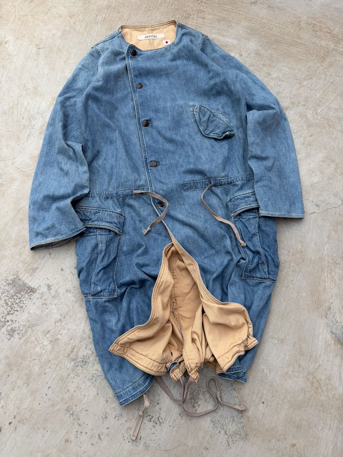 Kapital Vintage 00s Kapital Kiro Hirata Asymmetric Denim Coat Size S / US 4 / IT 40 - 3 Thumbnail