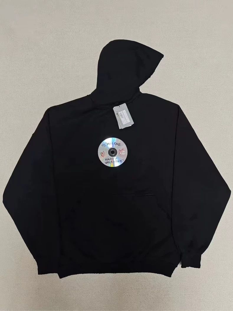 Balenciaga Balenciaga 24 SS CD disc destroyed to make old hoodie 2503- Size US S / EU 44-46 / 1 - 1 Thumbnail