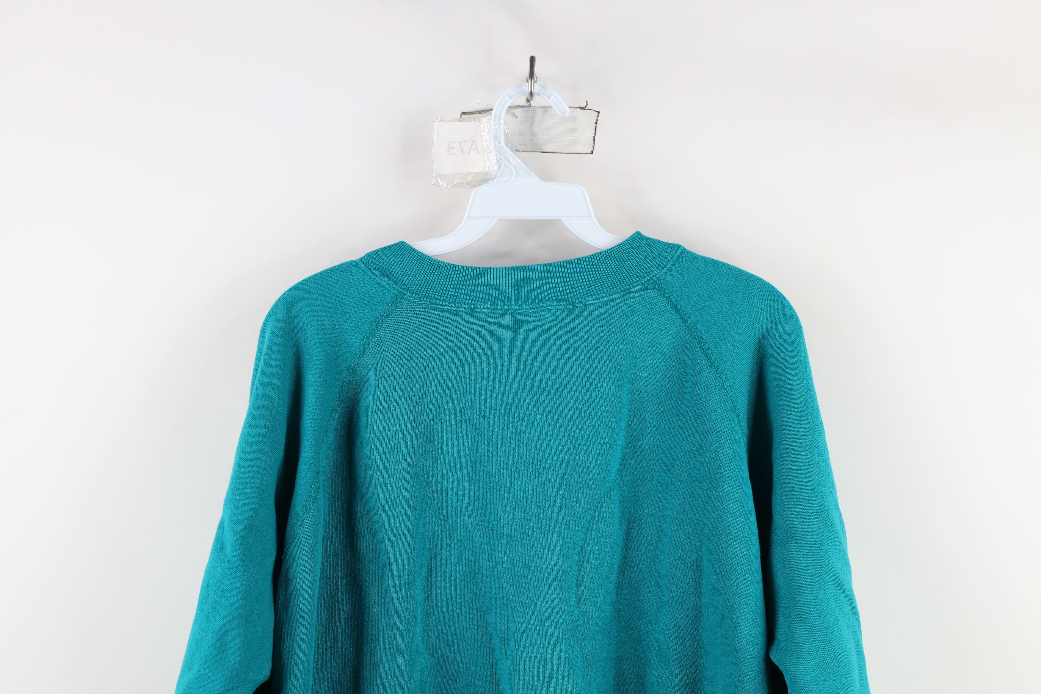 Vintage Vintage 80s 90s Streetwear Crewneck Sweatshirt Teal USA Size XL / US 12-14 / IT 48-50 - 11 Thumbnail