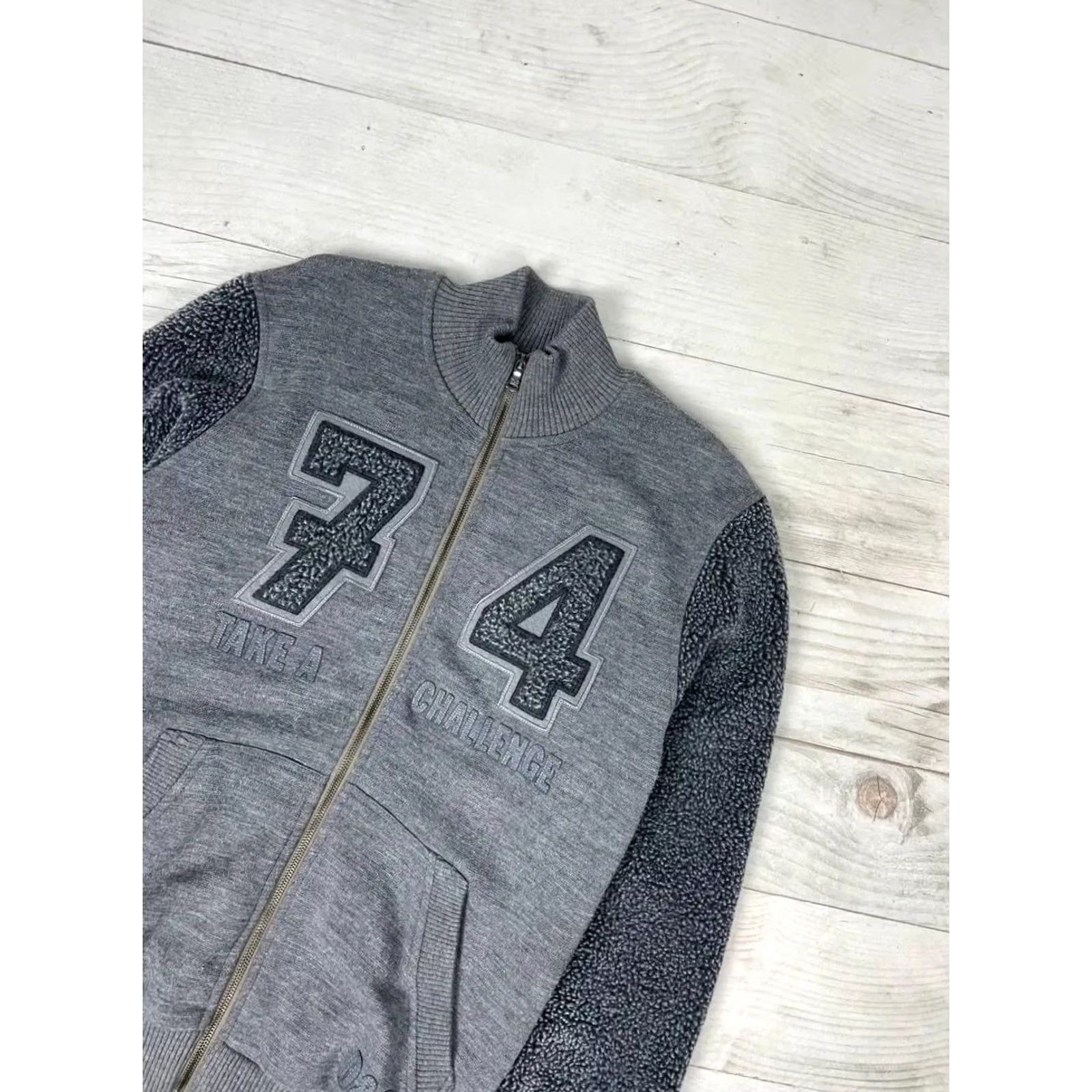 Dolce & Gabbana VINTAGE Dolce&Gabbana Jacket Men Size S Gray Bomber Logo 74 Take A Challenge NS Size US S / EU 44-46 / 1 - 2 Thumbnail