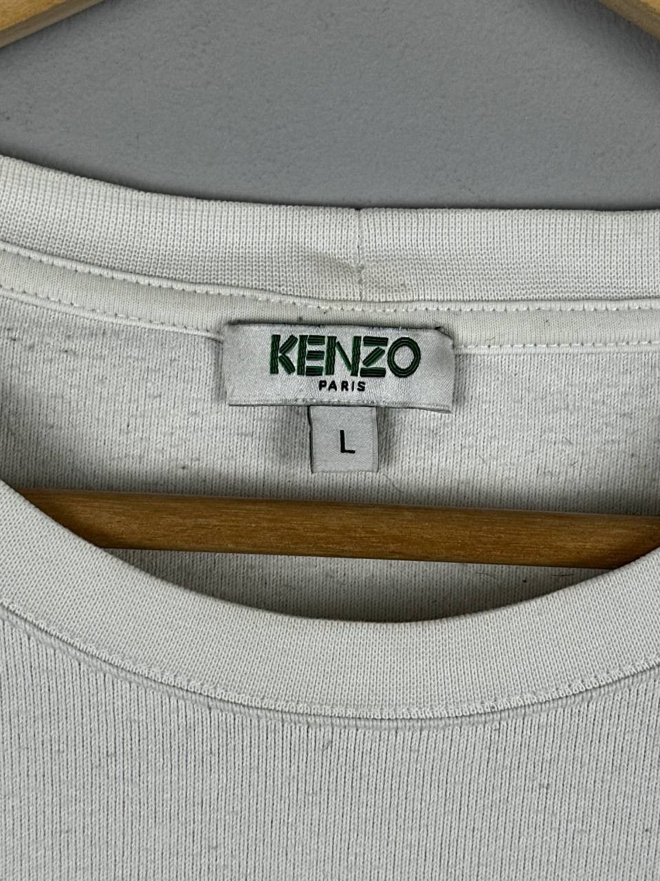 Kenzo Rare Kenzo Luxury Big Logo White Oversized T Shirt Size L / US 10 / IT 46 - 10 Thumbnail