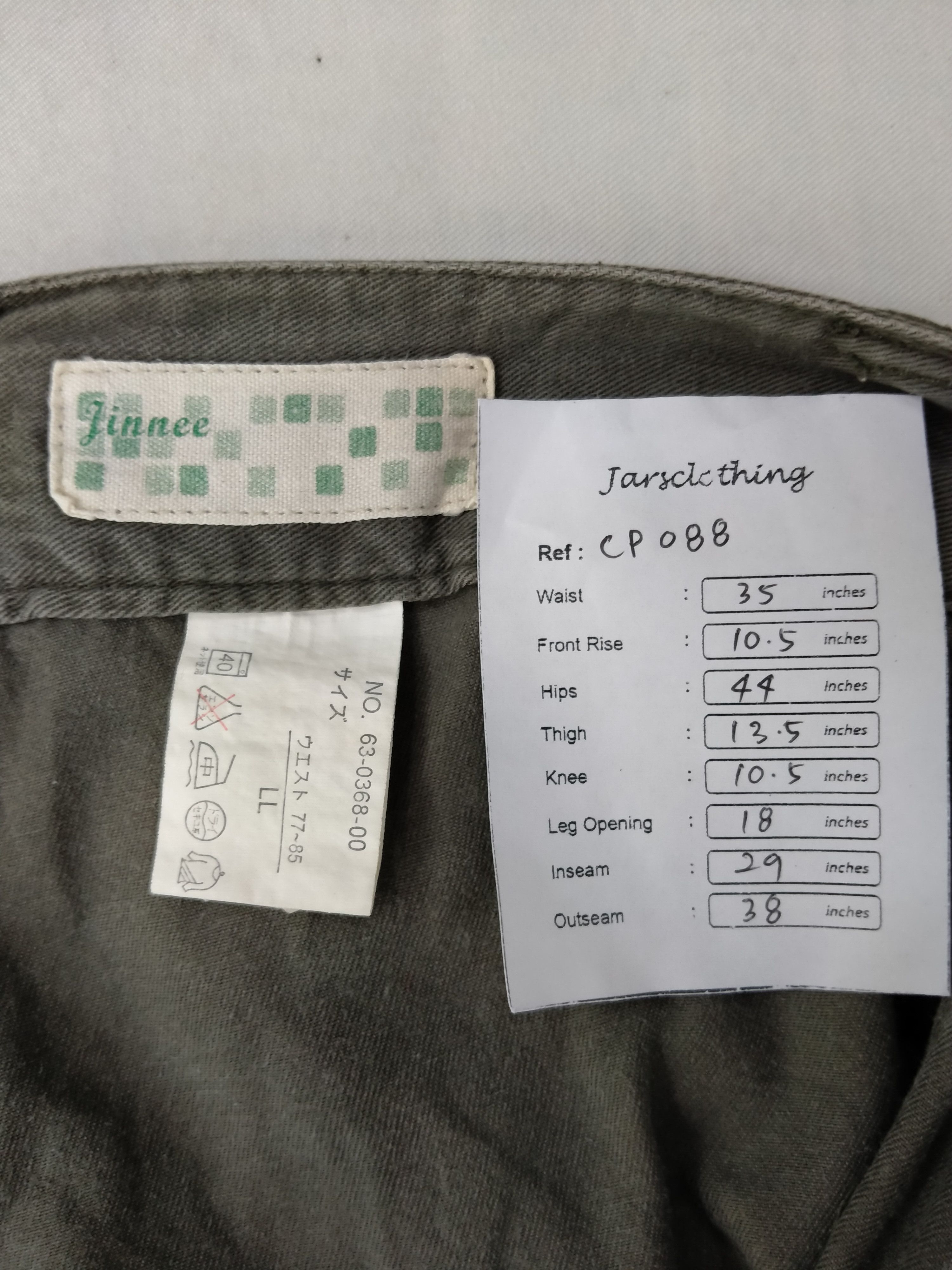 Japanese Brand Jinnee Japanese Brand Cargo Pocket Pants 35x29 -CP088 Size US 35 - 8 Thumbnail