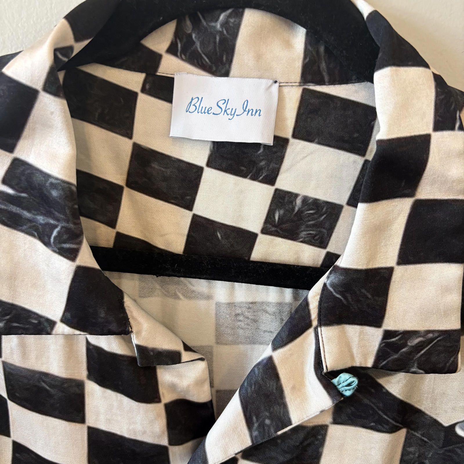 Blue Sky Inn Blue Sky Inn Check Blue Button Up Shirt Size US M / EU 48-50 / 2 - 6 Thumbnail