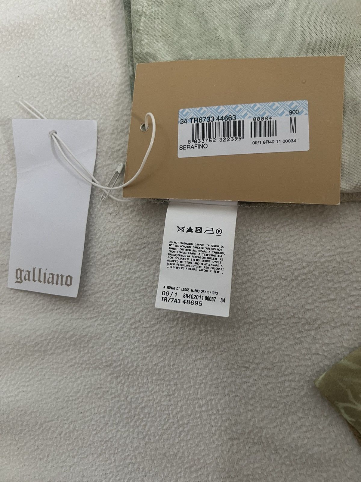 John Galliano Pristine JOHN GALLIANO "Serafino" Archival Print Top – Early Size M / US 6-8 / IT 42-44 - 11 Thumbnail