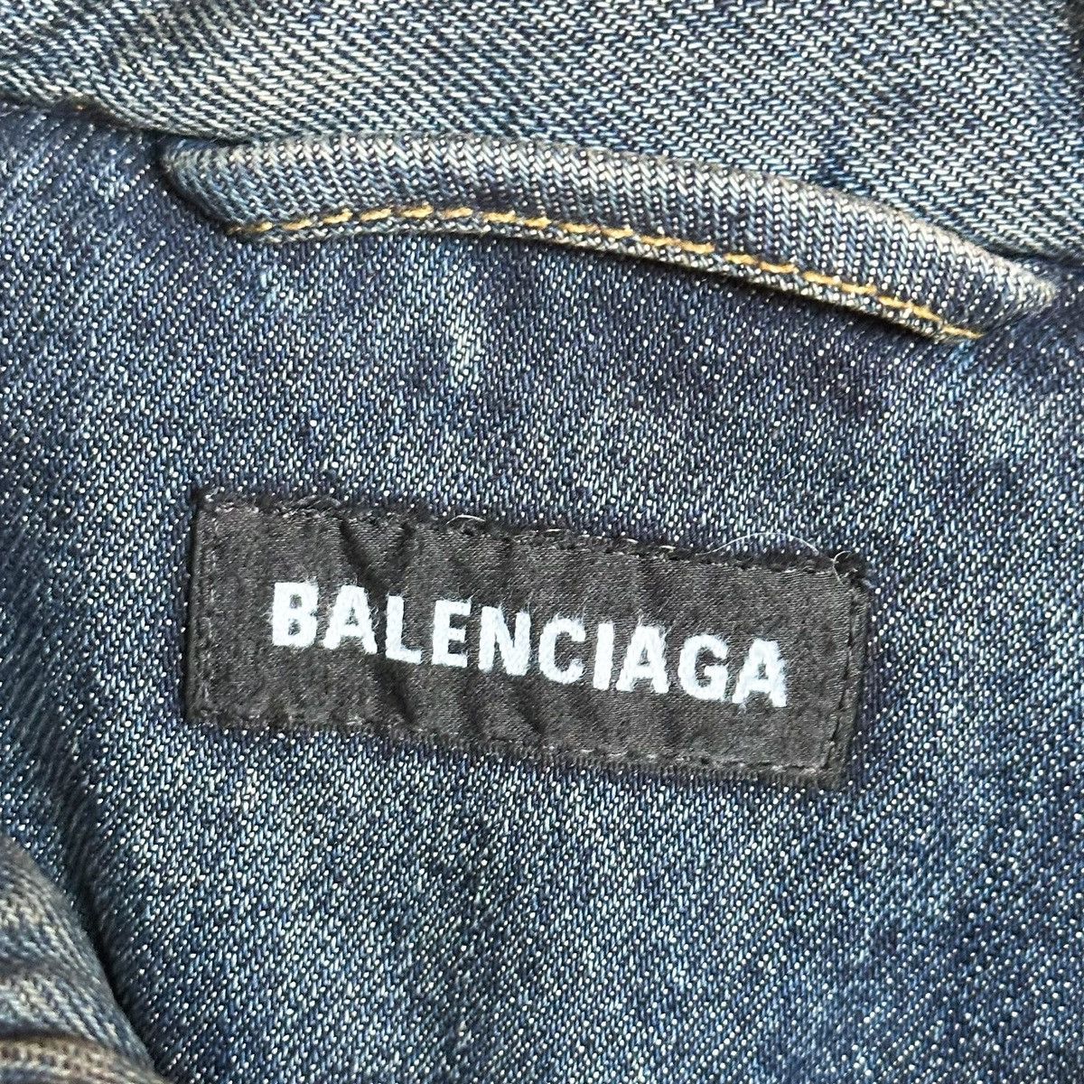 Balenciaga SAMPLE Oxidized Padded Japanese Denim Jacket Size US M / EU 48-50 / 2 - 3 Thumbnail