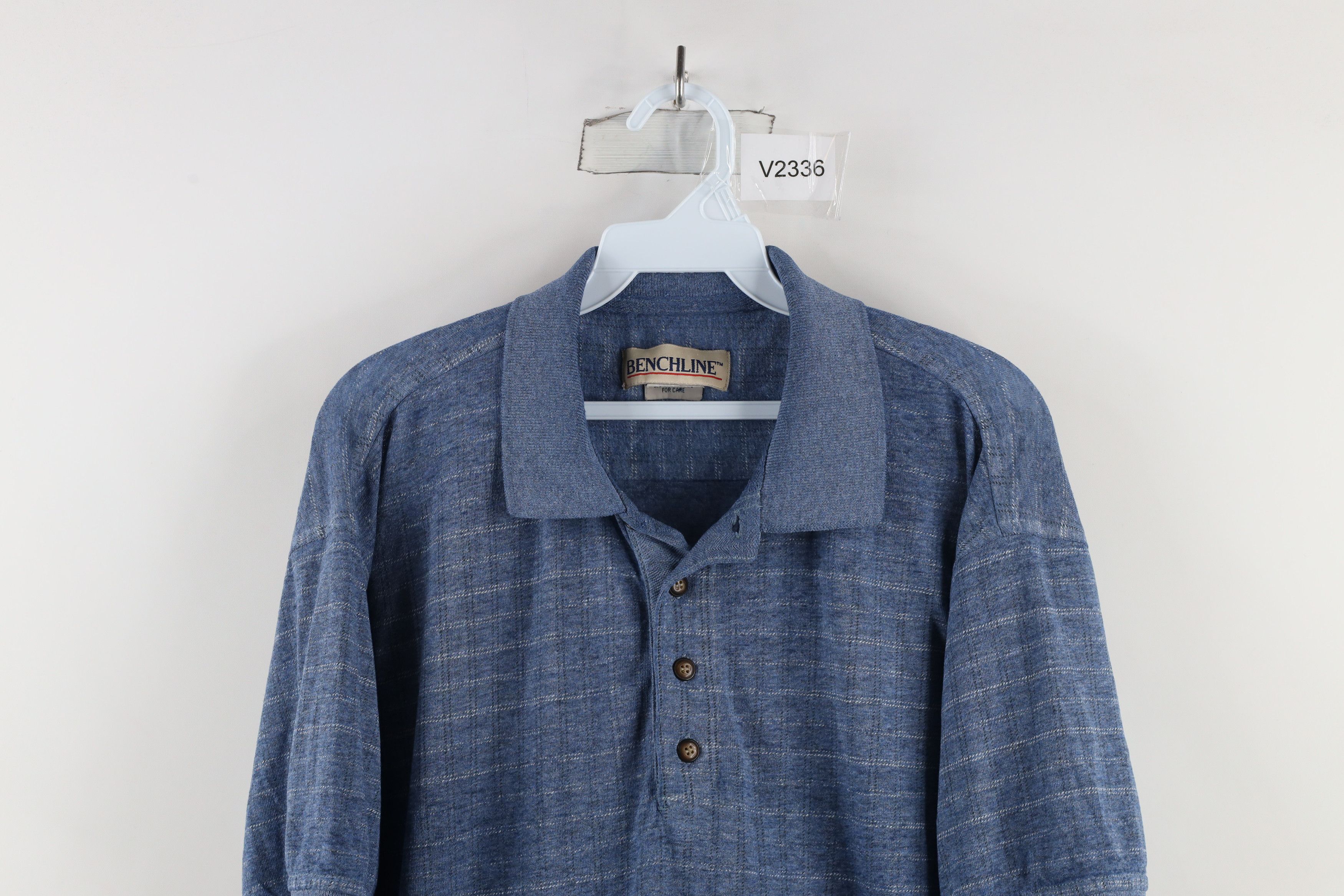Vintage Vintage 90s Streetwear Knit Collared Polo Shirt Blue Size US M / EU 48-50 / 2 - 2 Thumbnail