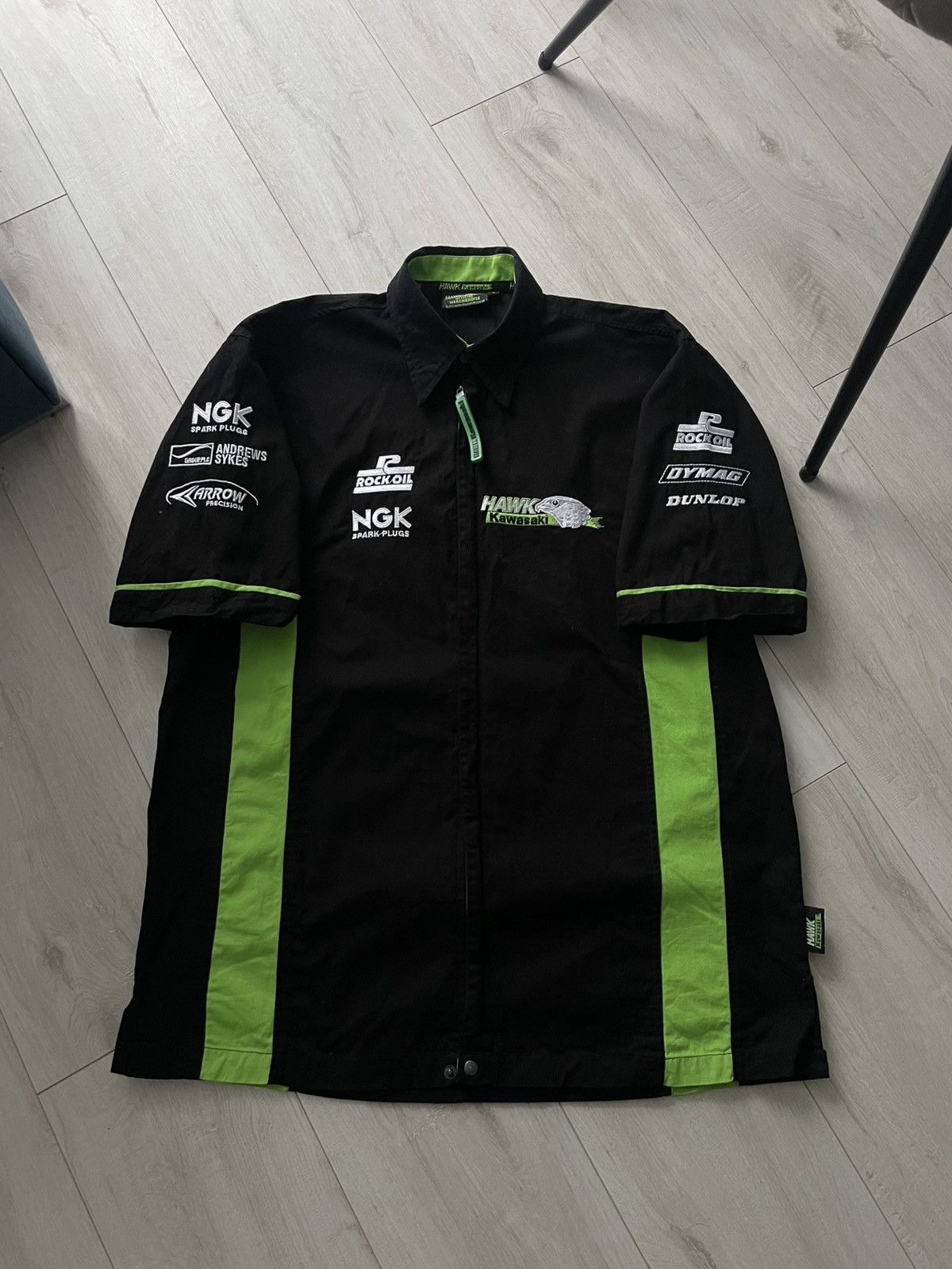 Vintage Vintage Hawk Kawasaki Motorsport Racing Shirt Y2K Jersey Size US L / EU 52-54 / 3 - 1 Thumbnail