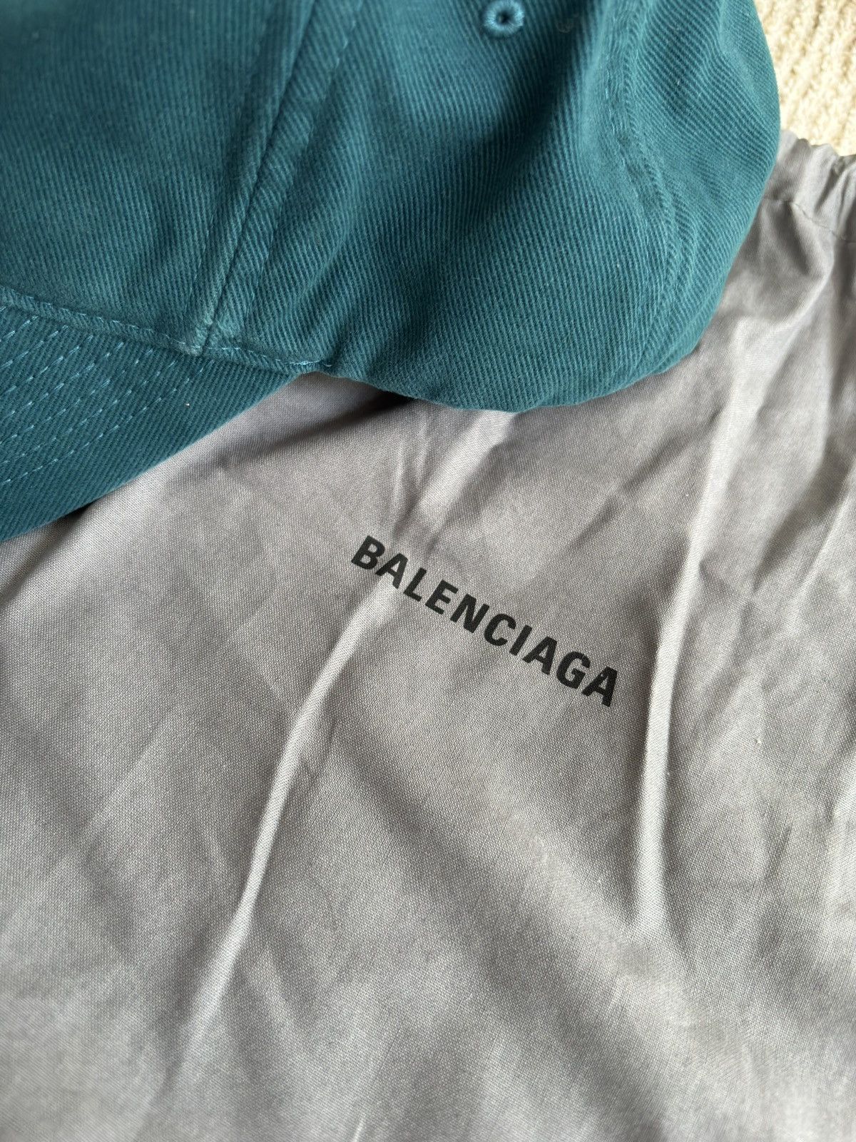 Balenciaga Balenciaga logo petrol blue distressed baseball cap Size ONE SIZE - 11 Thumbnail