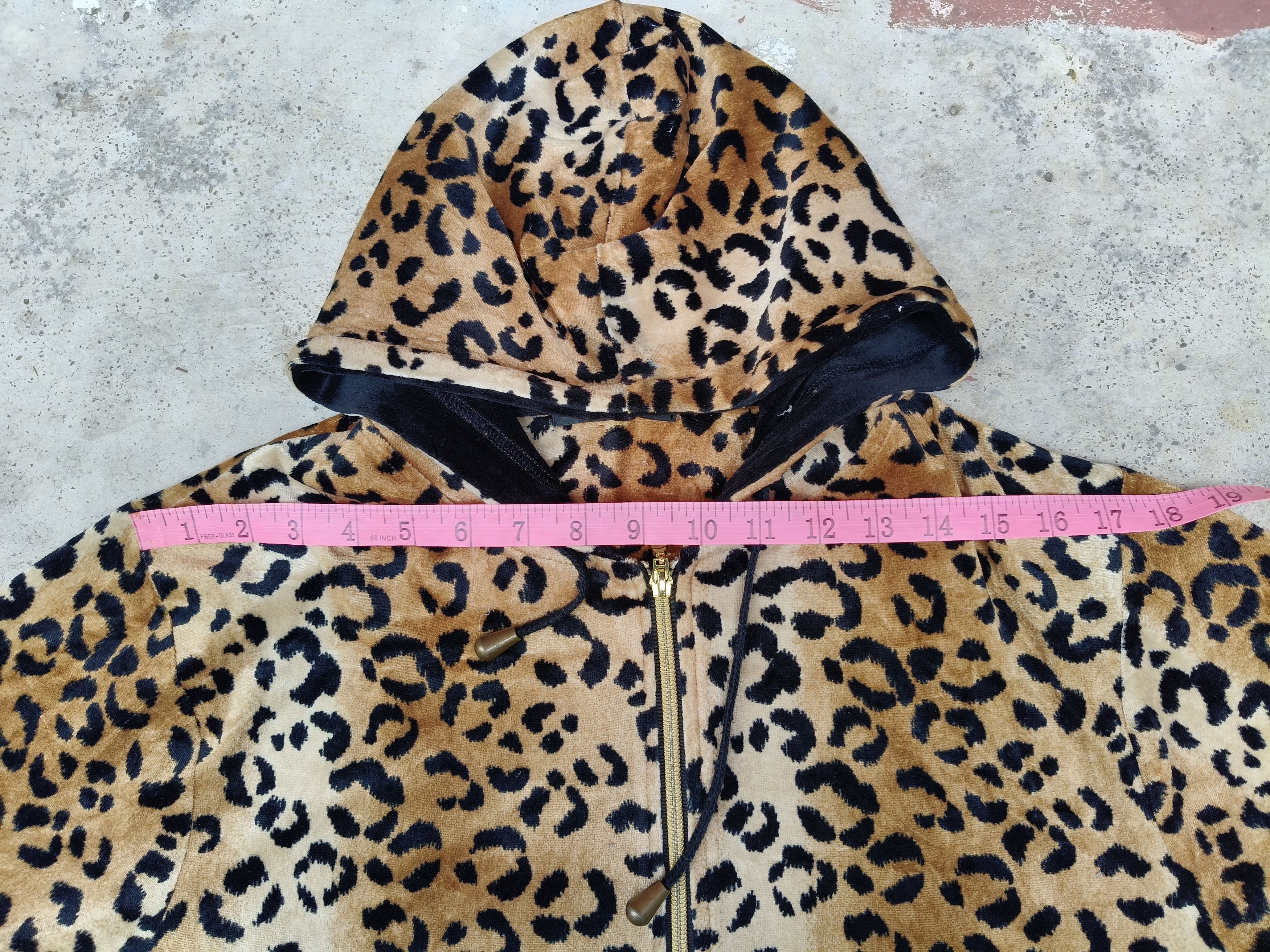 Japanese Brand Flash Blue Zipper Full Leopard Design Size L / US 10 / IT 46 - 14 Thumbnail