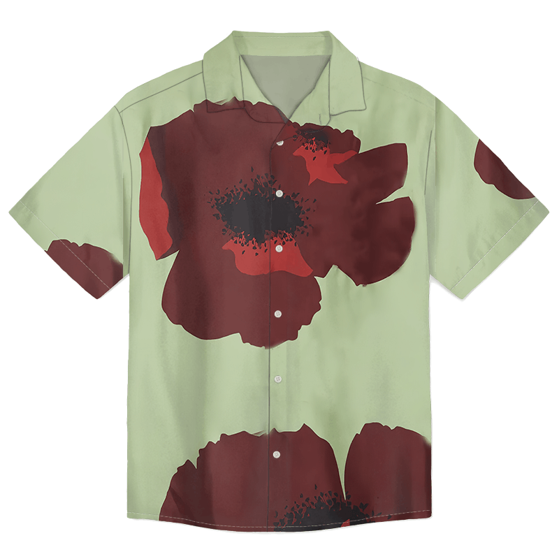 The Unbranded Brand × Vintage Flower Portrait-Print Bowling Shirt – Camp Collar Statement Size US M / EU 48-50 / 2 - 1 Thumbnail